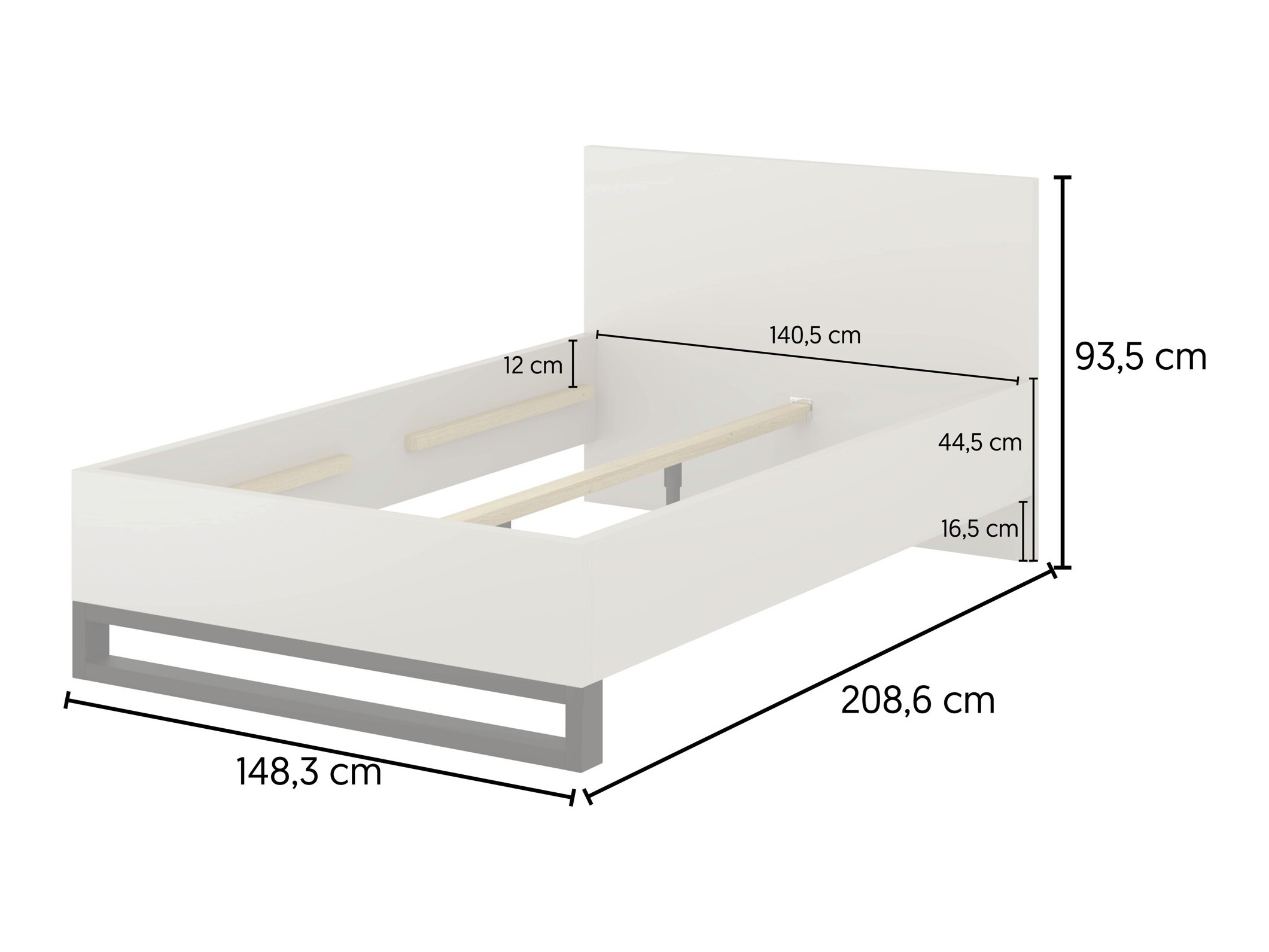 Bed Avicavu 118 (Wotan Oak + Black)