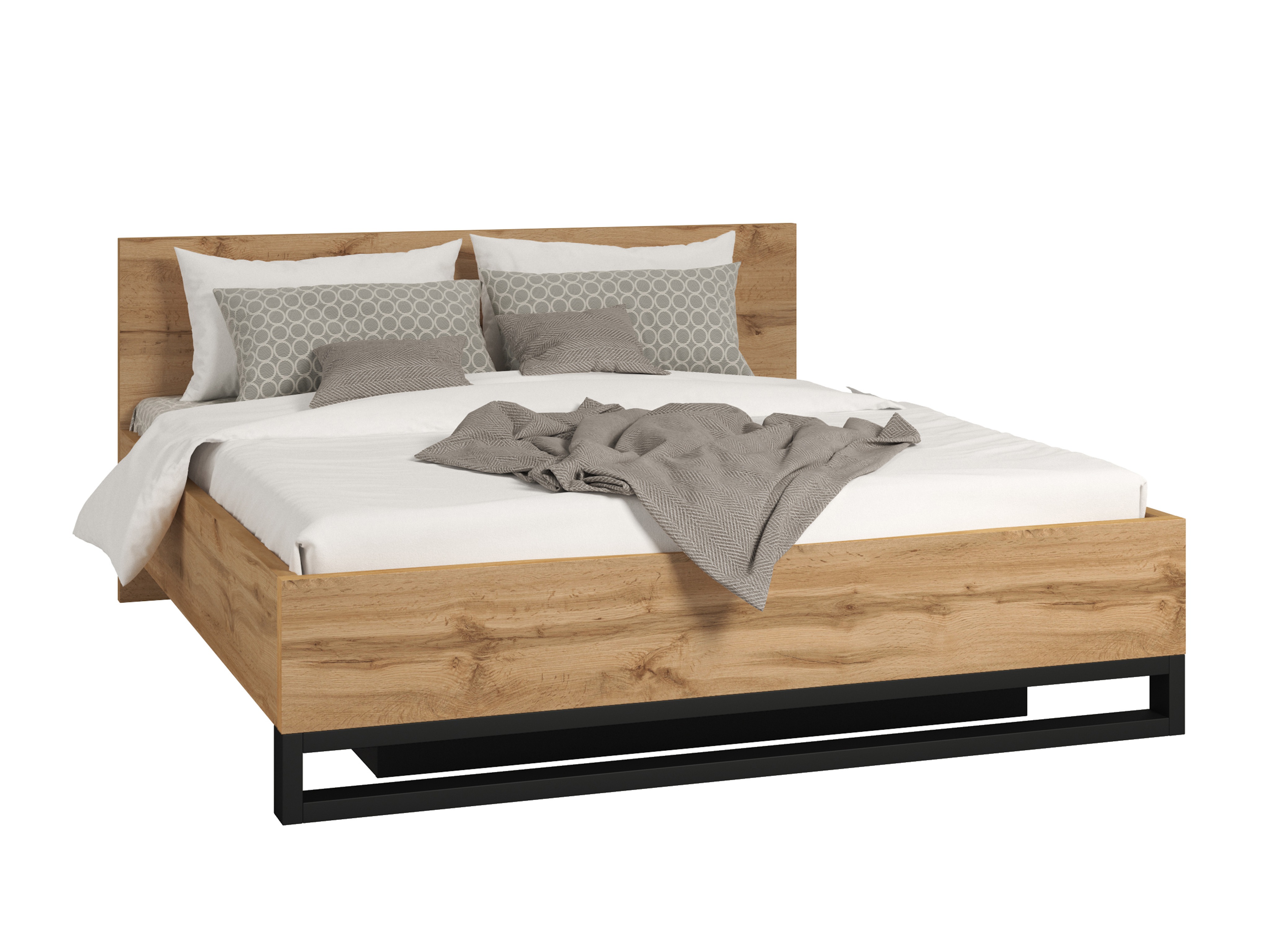Bed Avicavu 118 (Wotan Oak + Black)