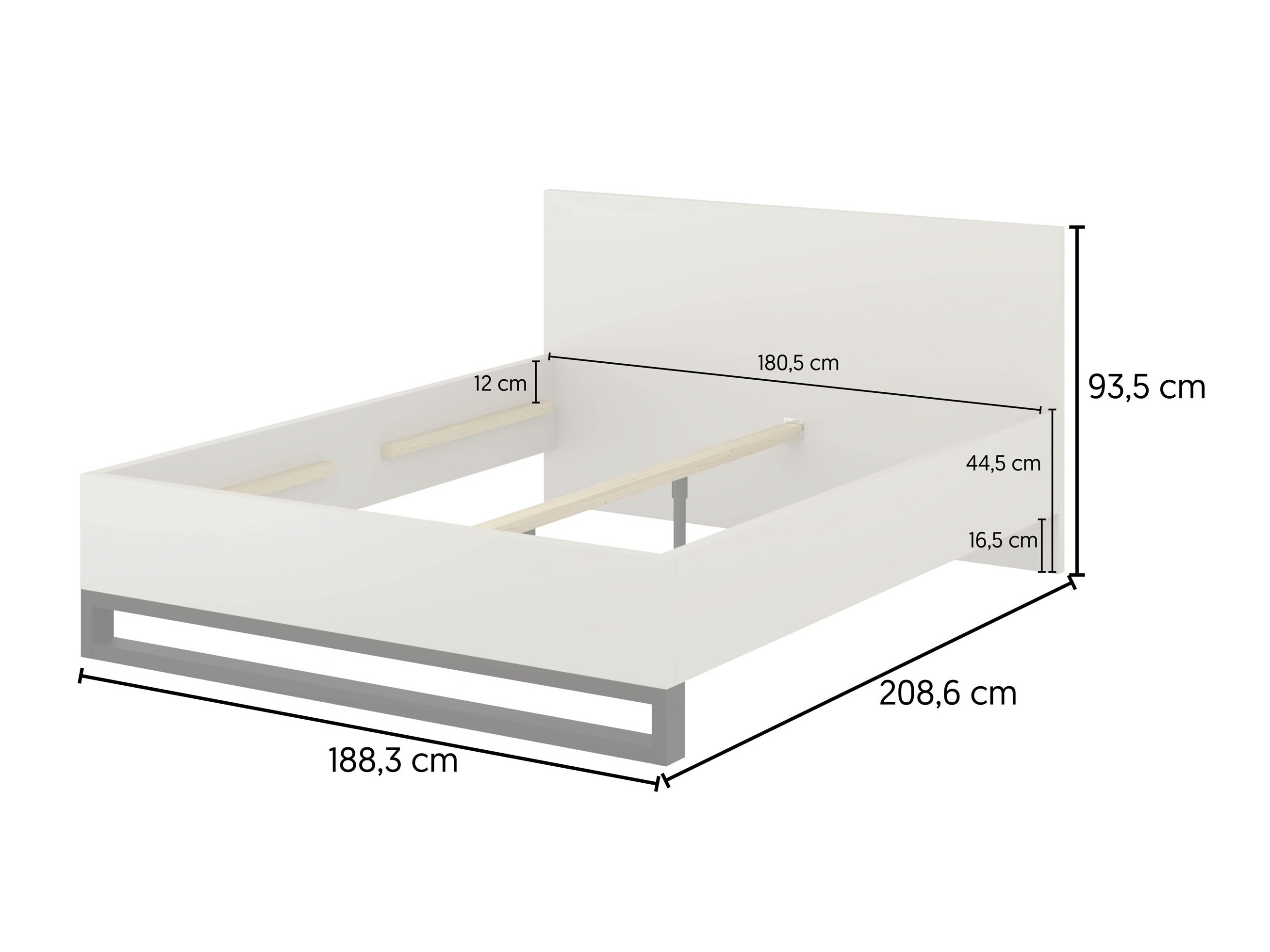 Bed Avicavu 118 (Wotan Oak + Black)