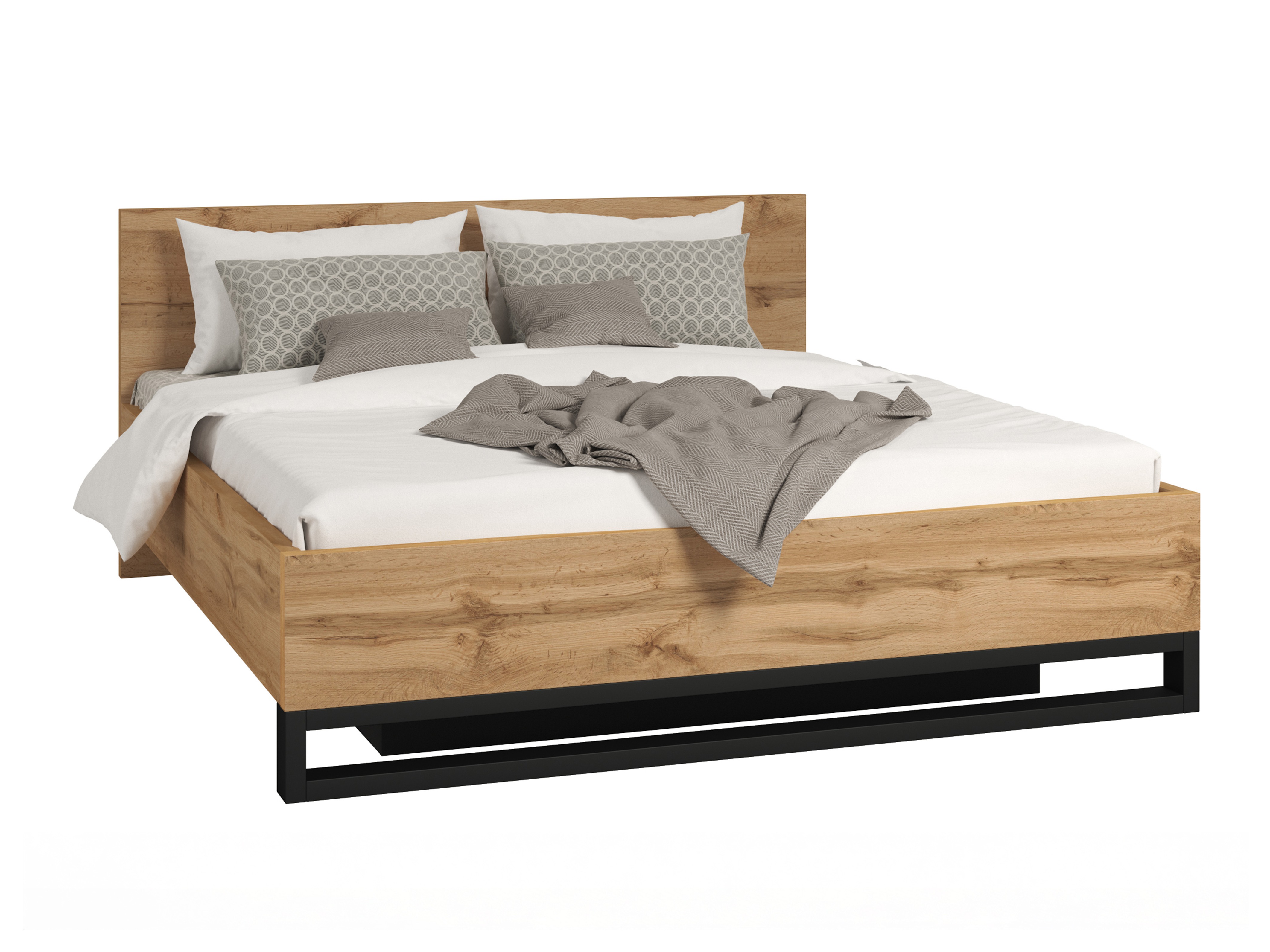 Bed Avicavu 118 (Wotan Oak + Black)
