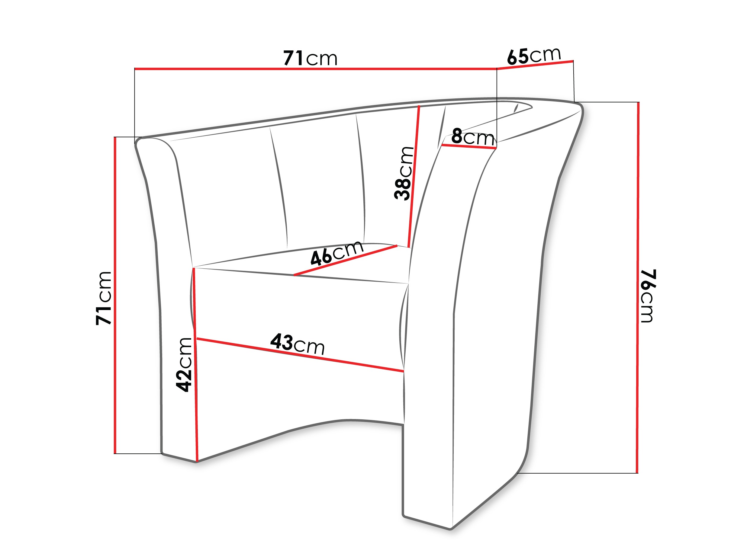 Armchair Meriden 100 (Soft 011)