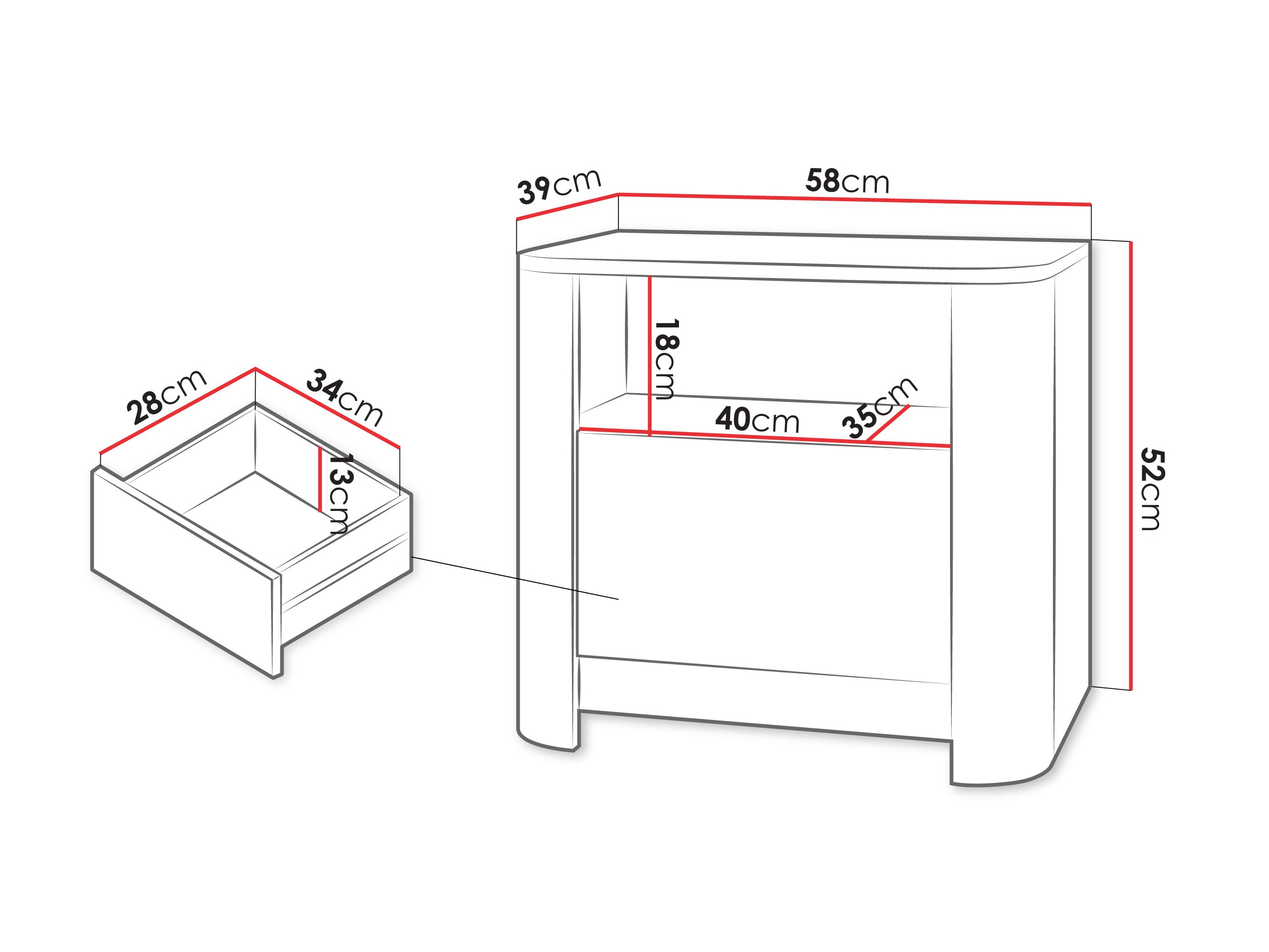 Bedside table Figal