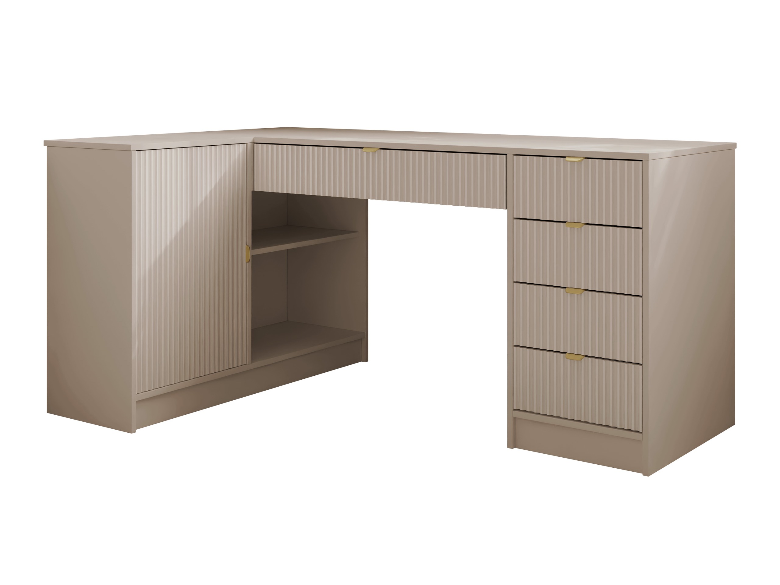 Corner desk Comfivo Larmire 127 (Beige)