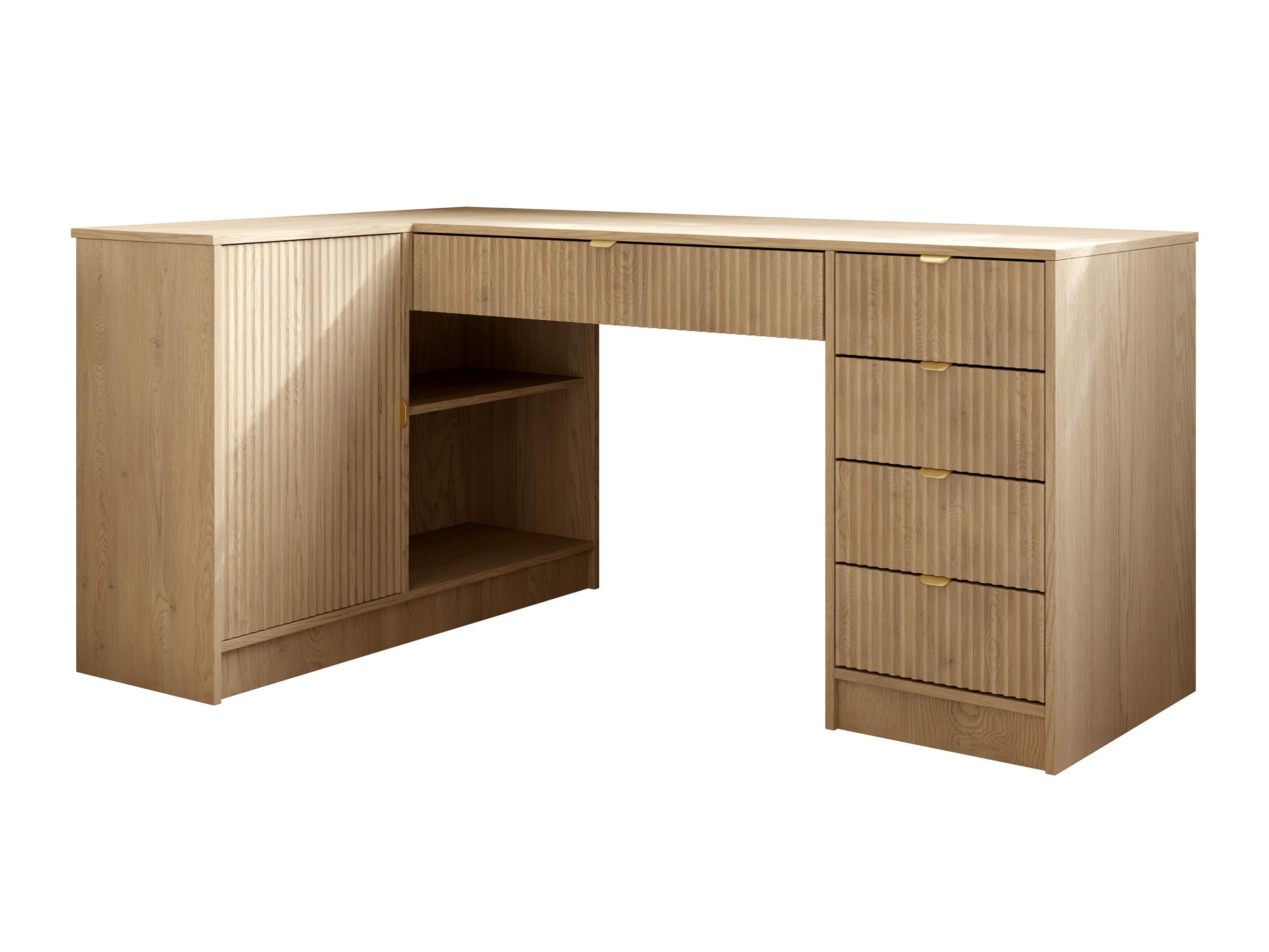 Corner desk Comfivo Larmire 127 (Oak)