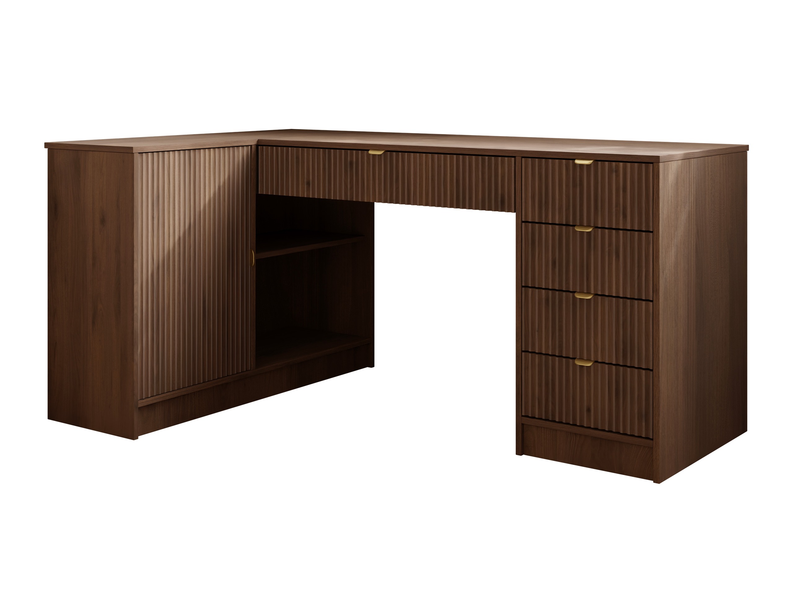 Corner desk Comfivo Larmire 127 (Walnut)