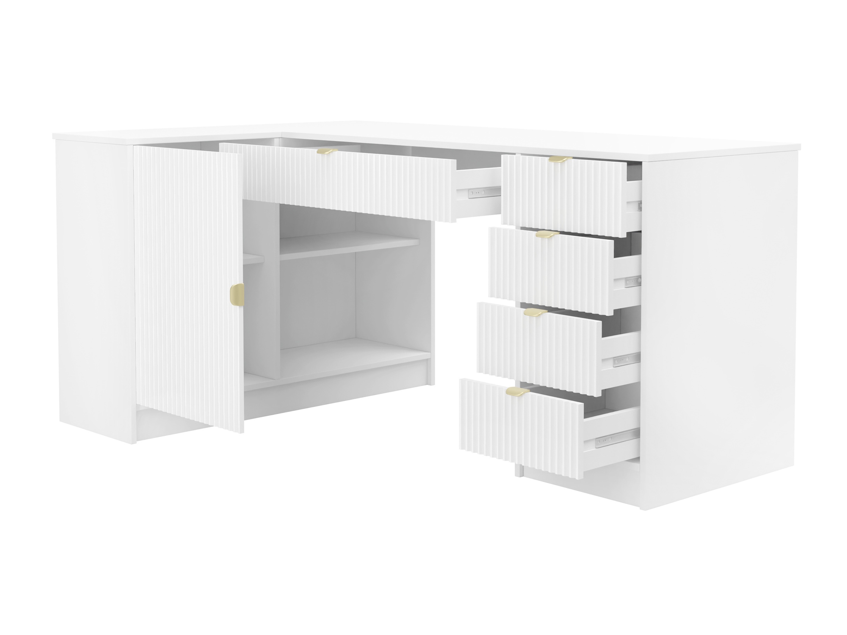 Corner desk Comfivo Larmire 127 (Walnut)