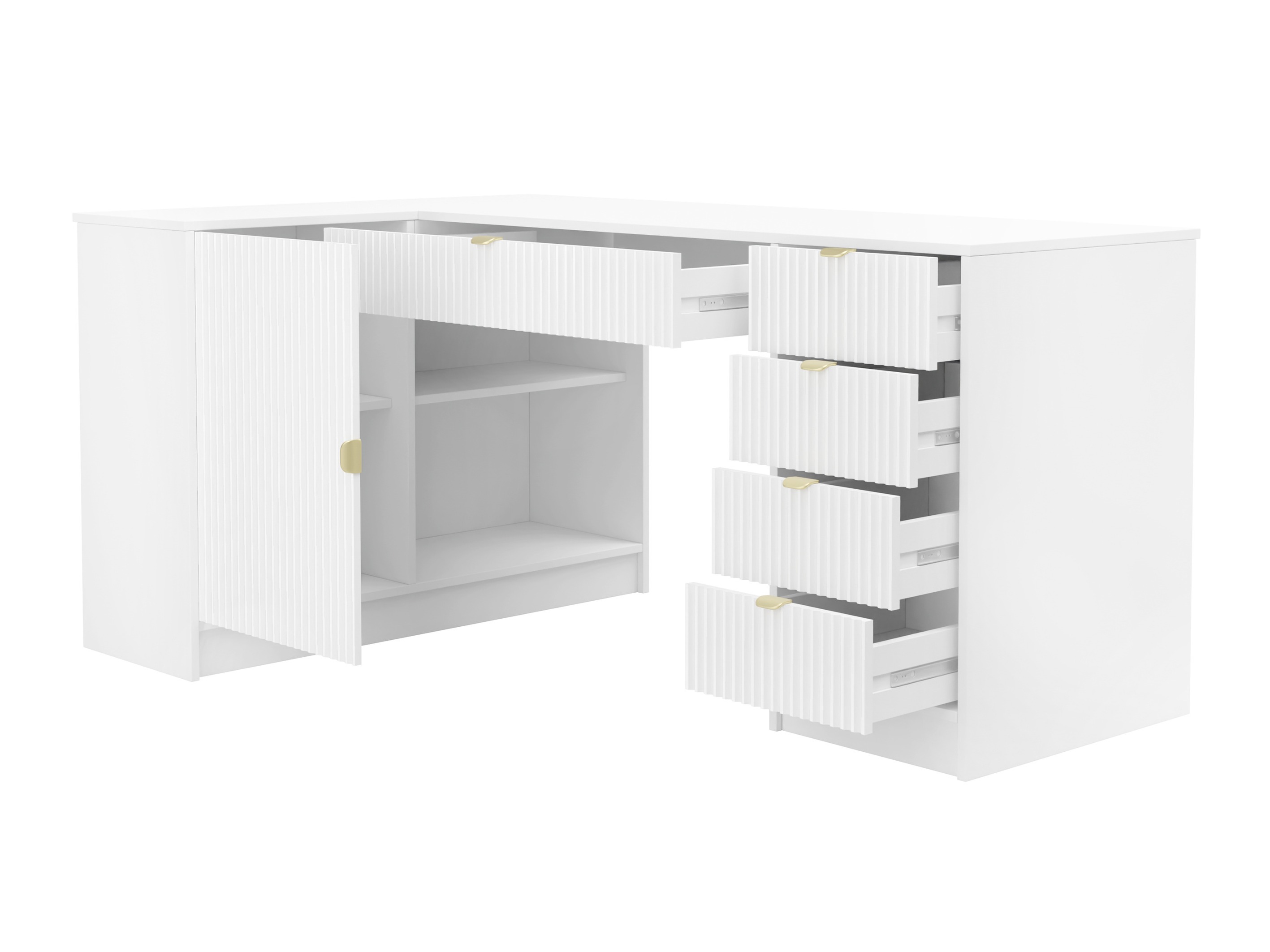 Corner desk Comfivo Papilio II (Beige)