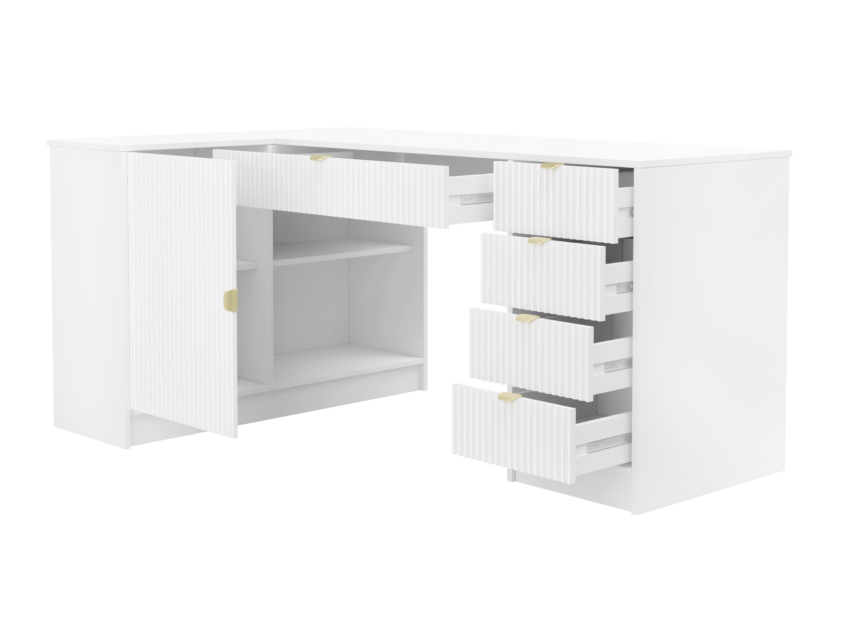 Corner desk Comfivo Papilio II (White)