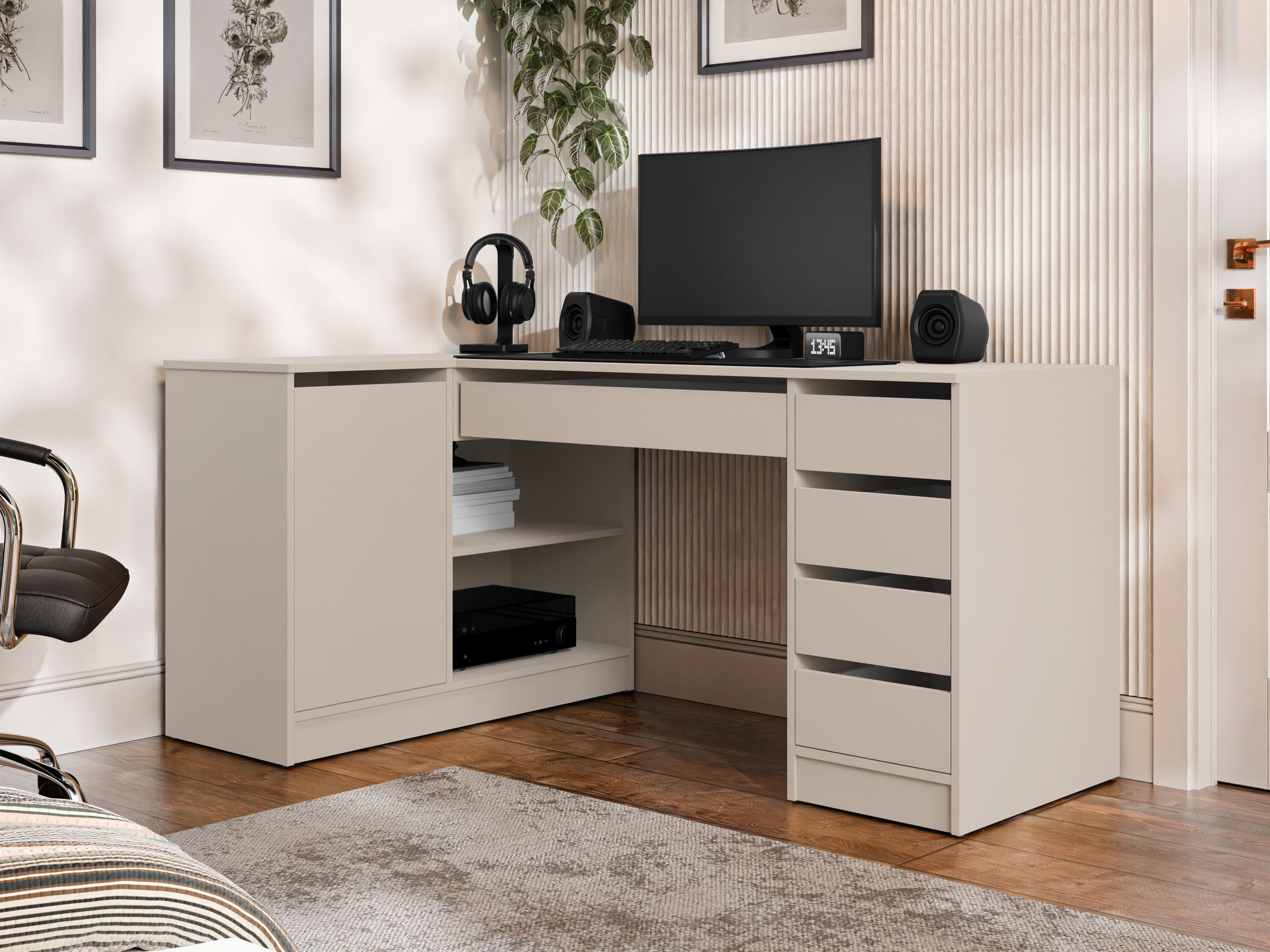 Corner desk Comfivo Terros III (Beige)