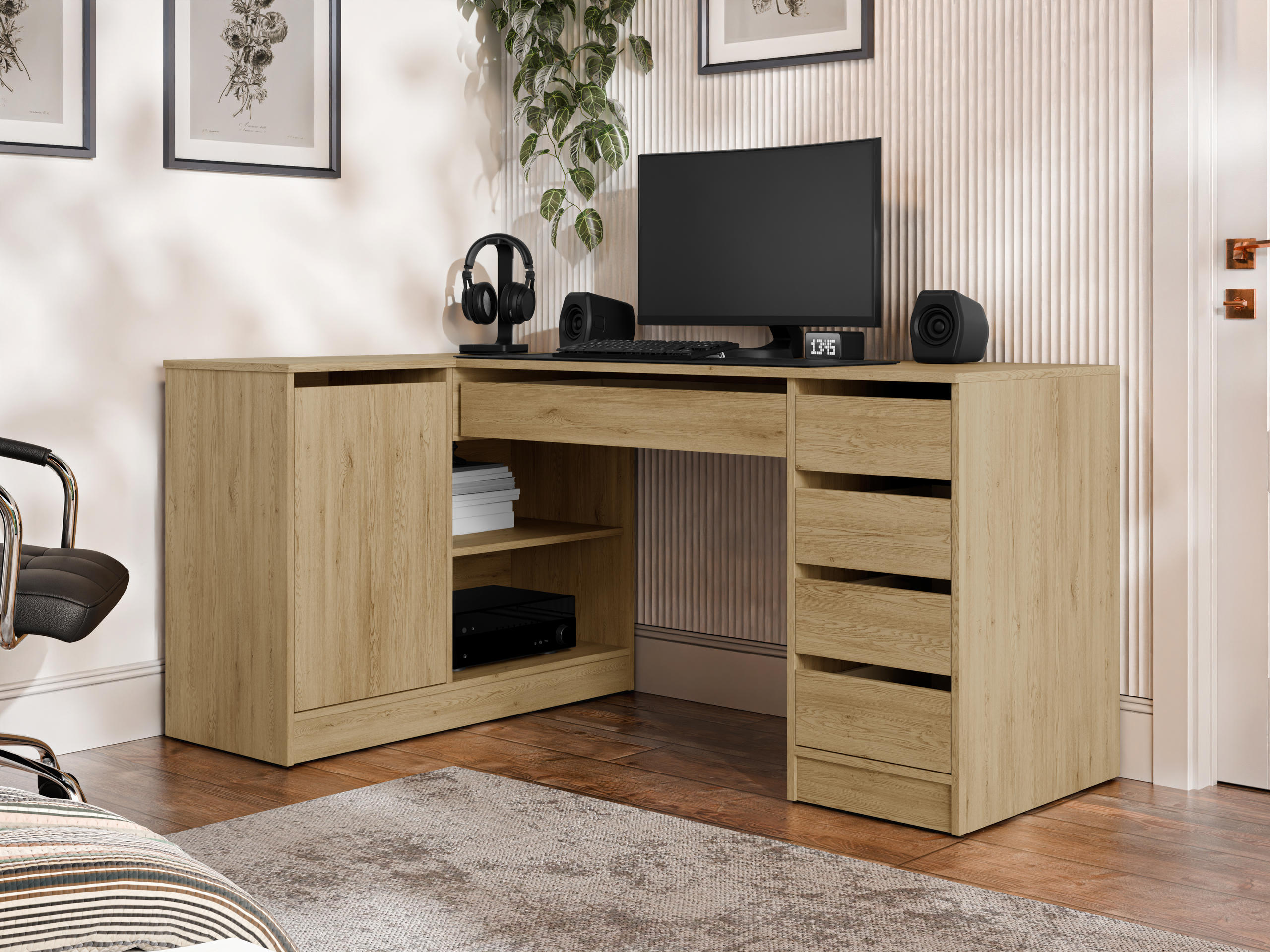 Corner desk Comfivo Terros III (Oak)