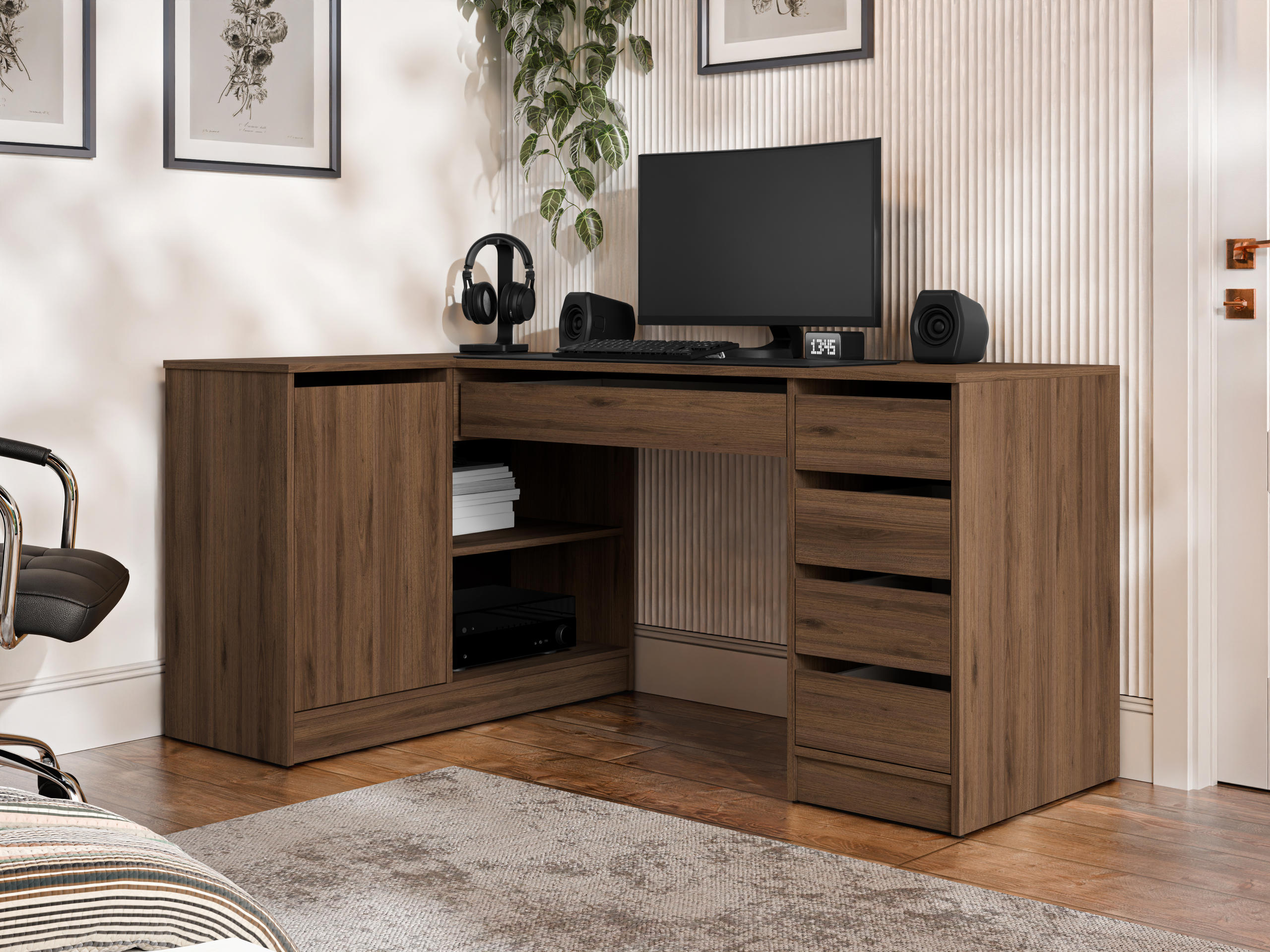 Corner desk Comfivo Terros III (Walnut)
