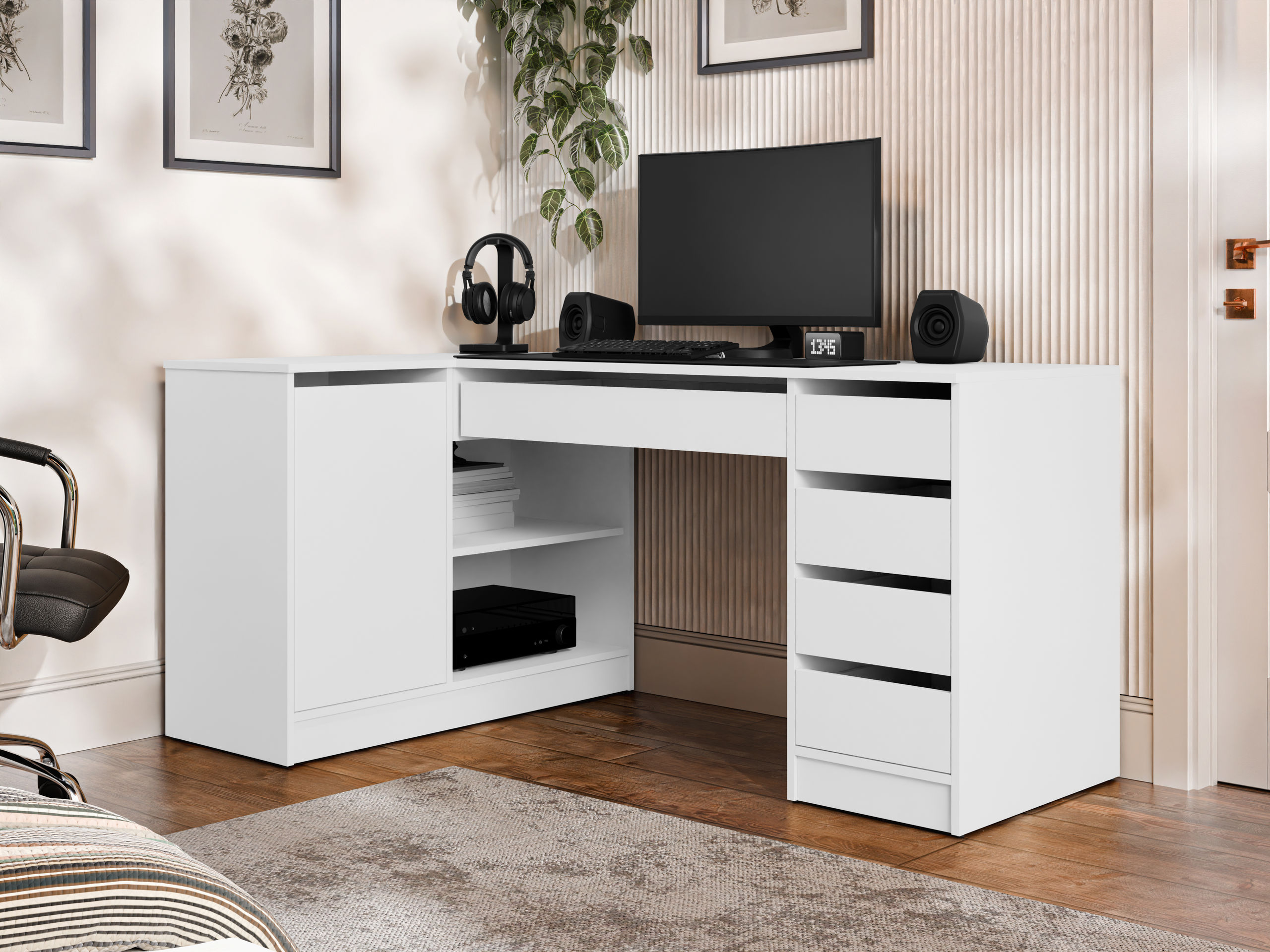 Corner desk Comfivo Terros III (White)