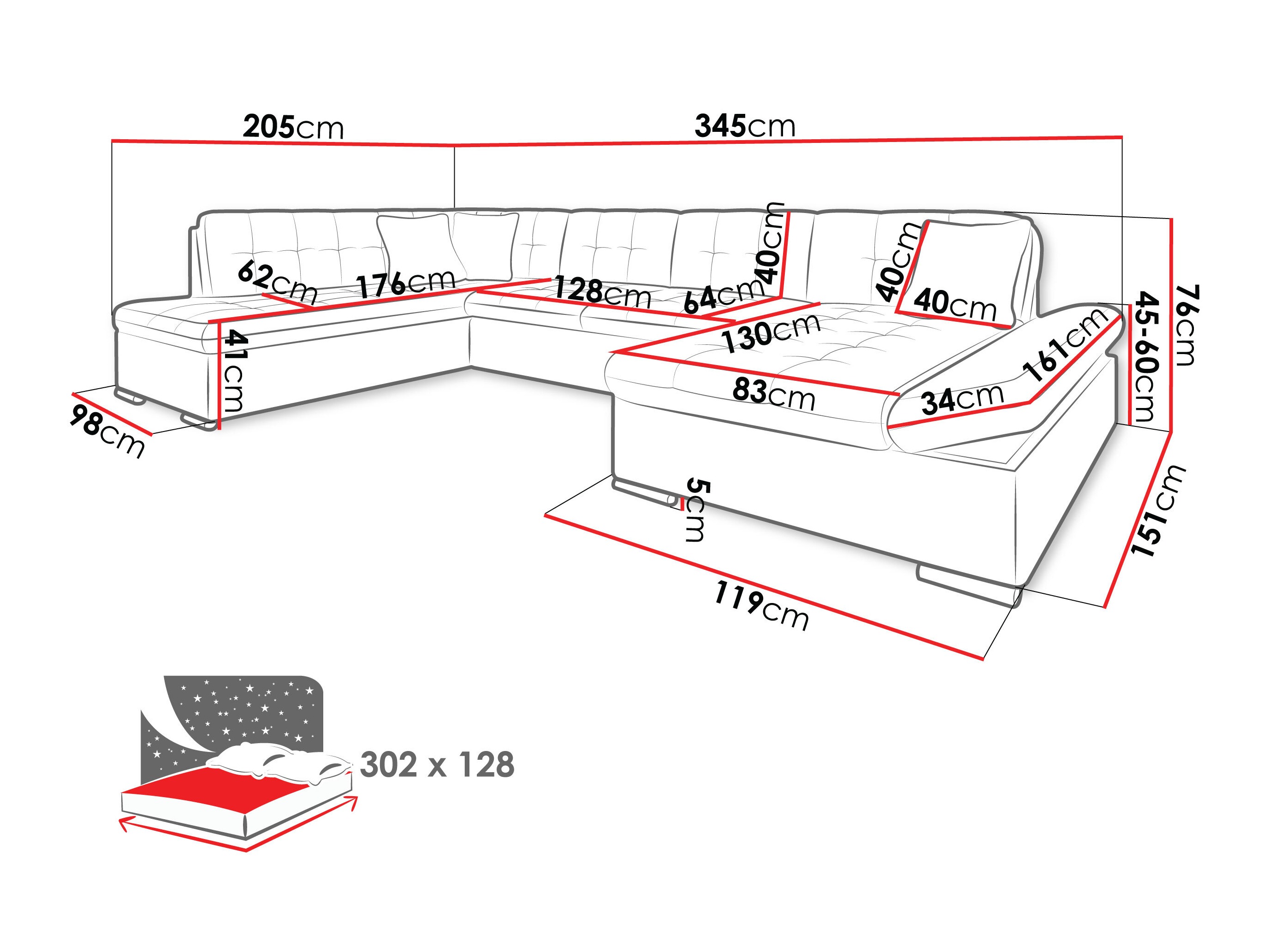 Corner sofa Comfivo Tilia I (Bella 20)