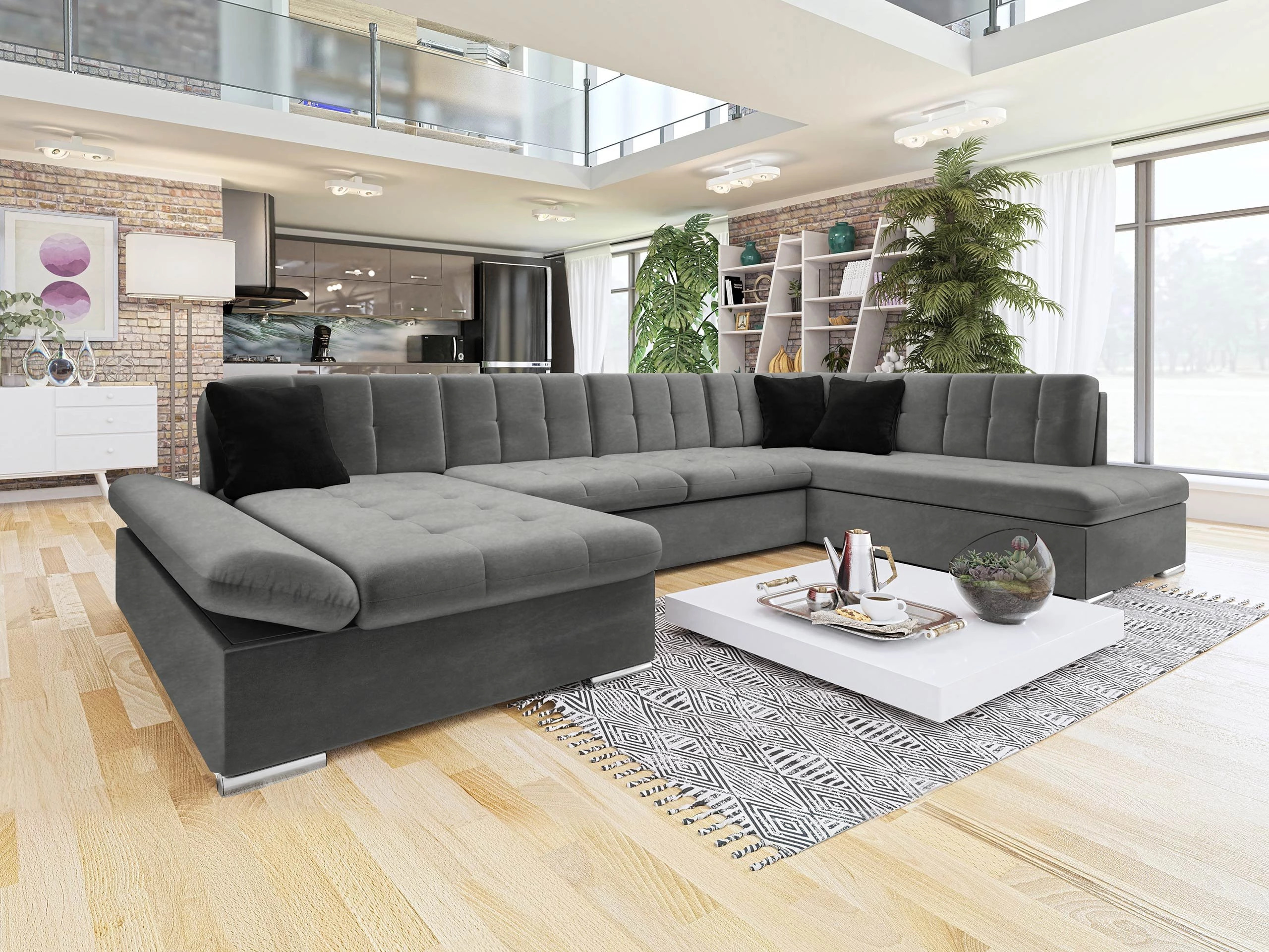 Corner sofa Comfivo Tilia I (Magic Velvet 2217 + Magic Velvet 2219)