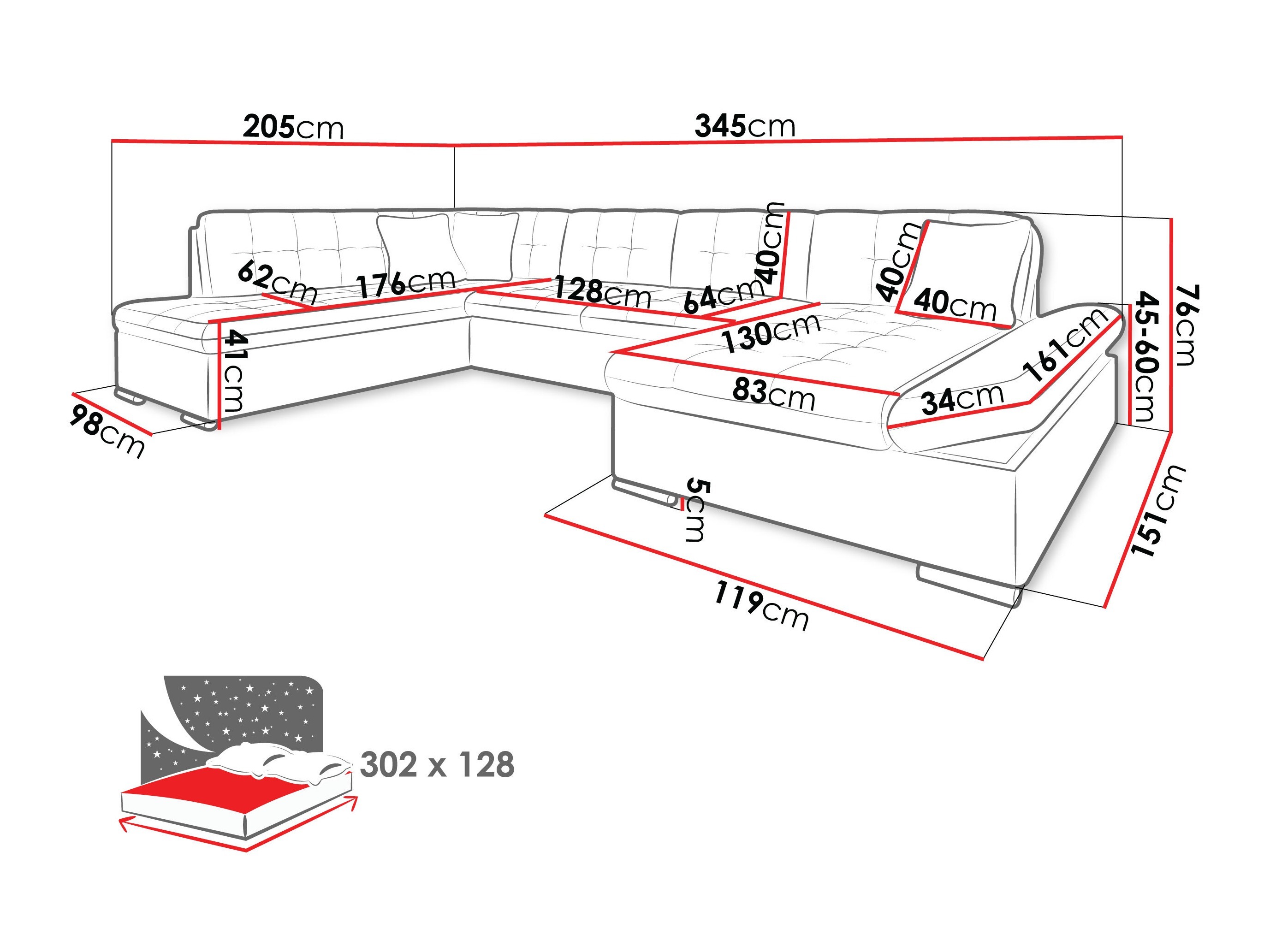 Corner sofa Comfivo Tilia I (Poso 110)