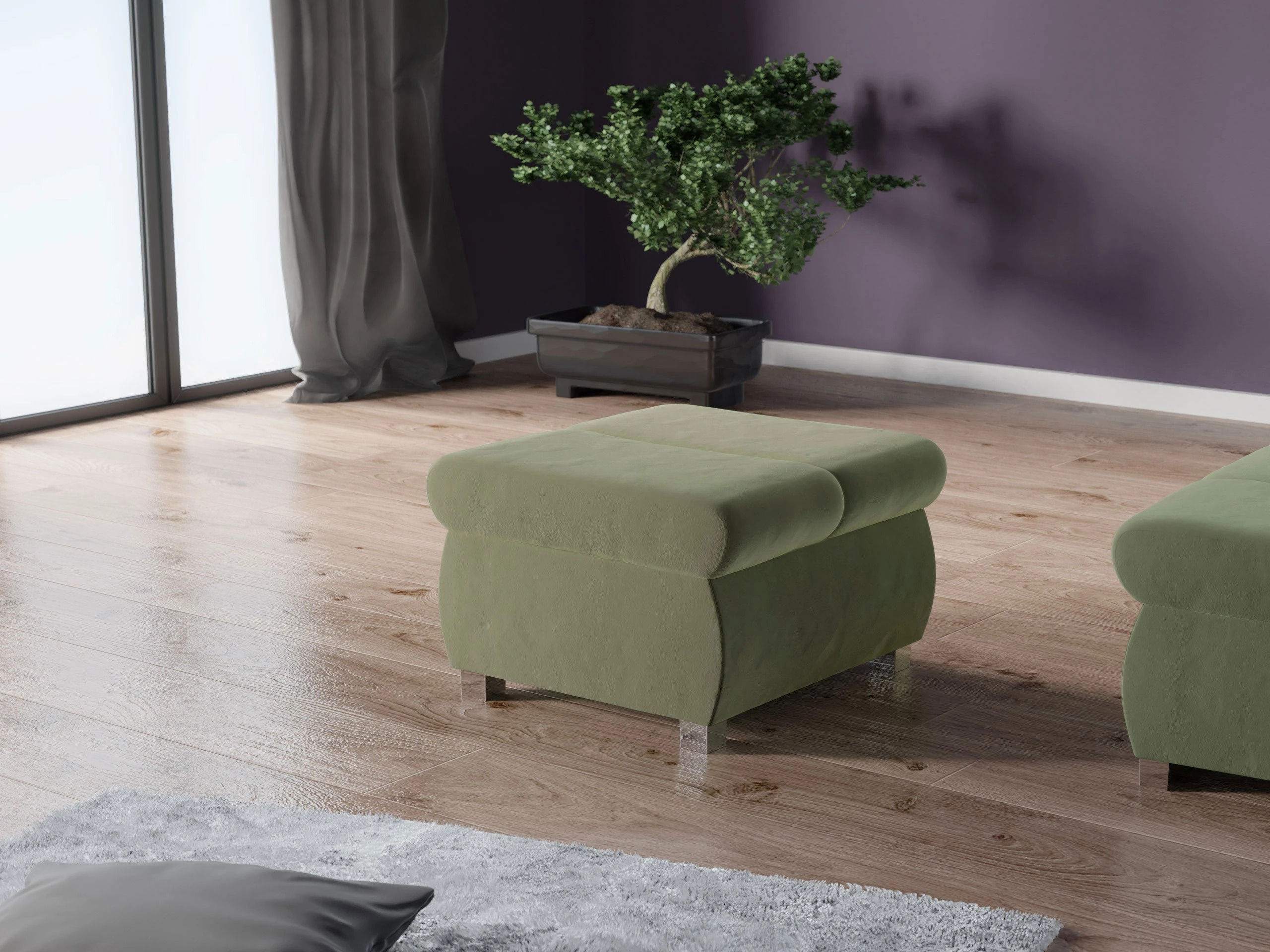 Ottoman Comfivo Olivetum (Magic Velvet 2243)