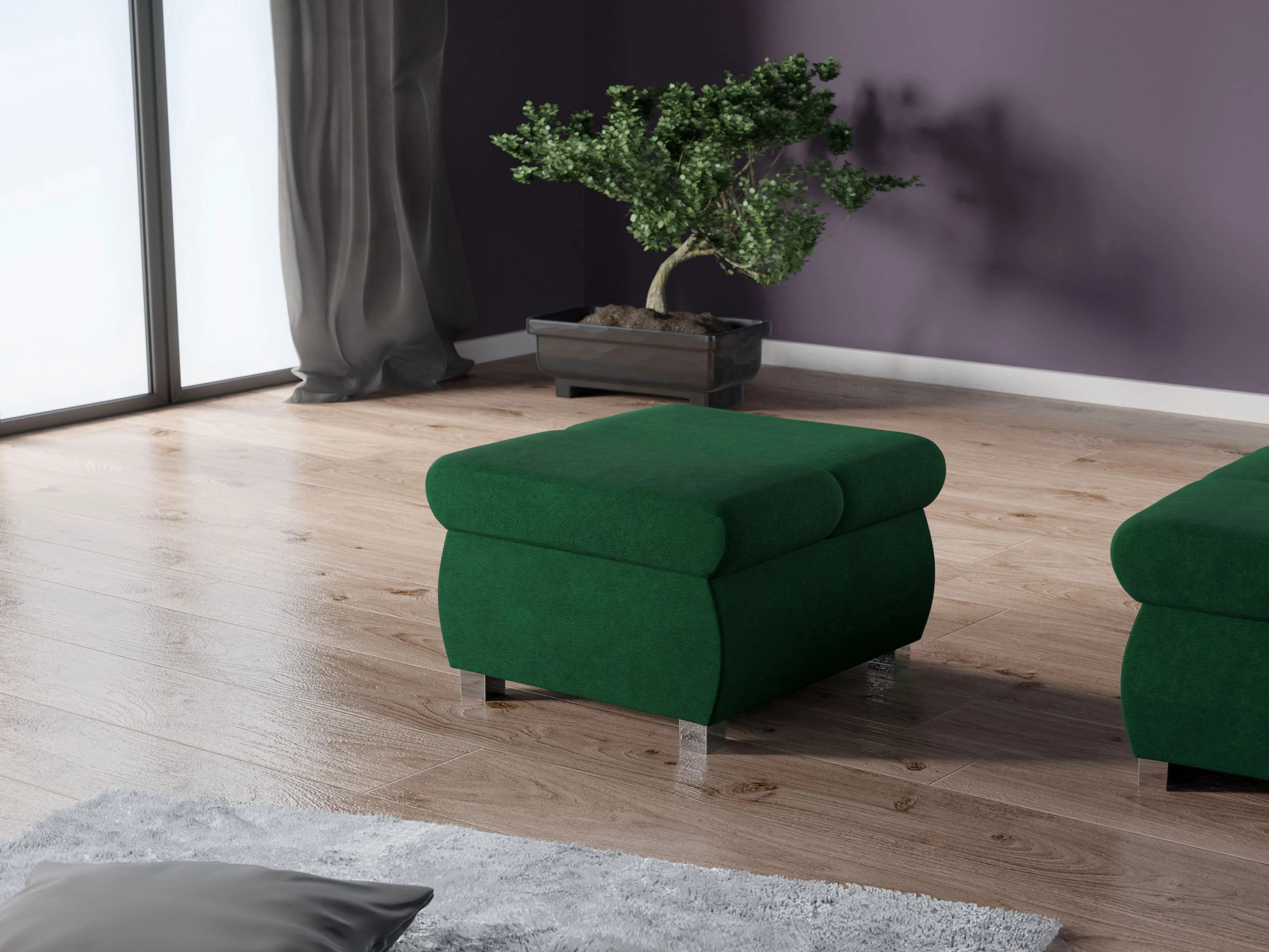 Ottoman Comfivo Olivetum (Uttario Velvet 2951)