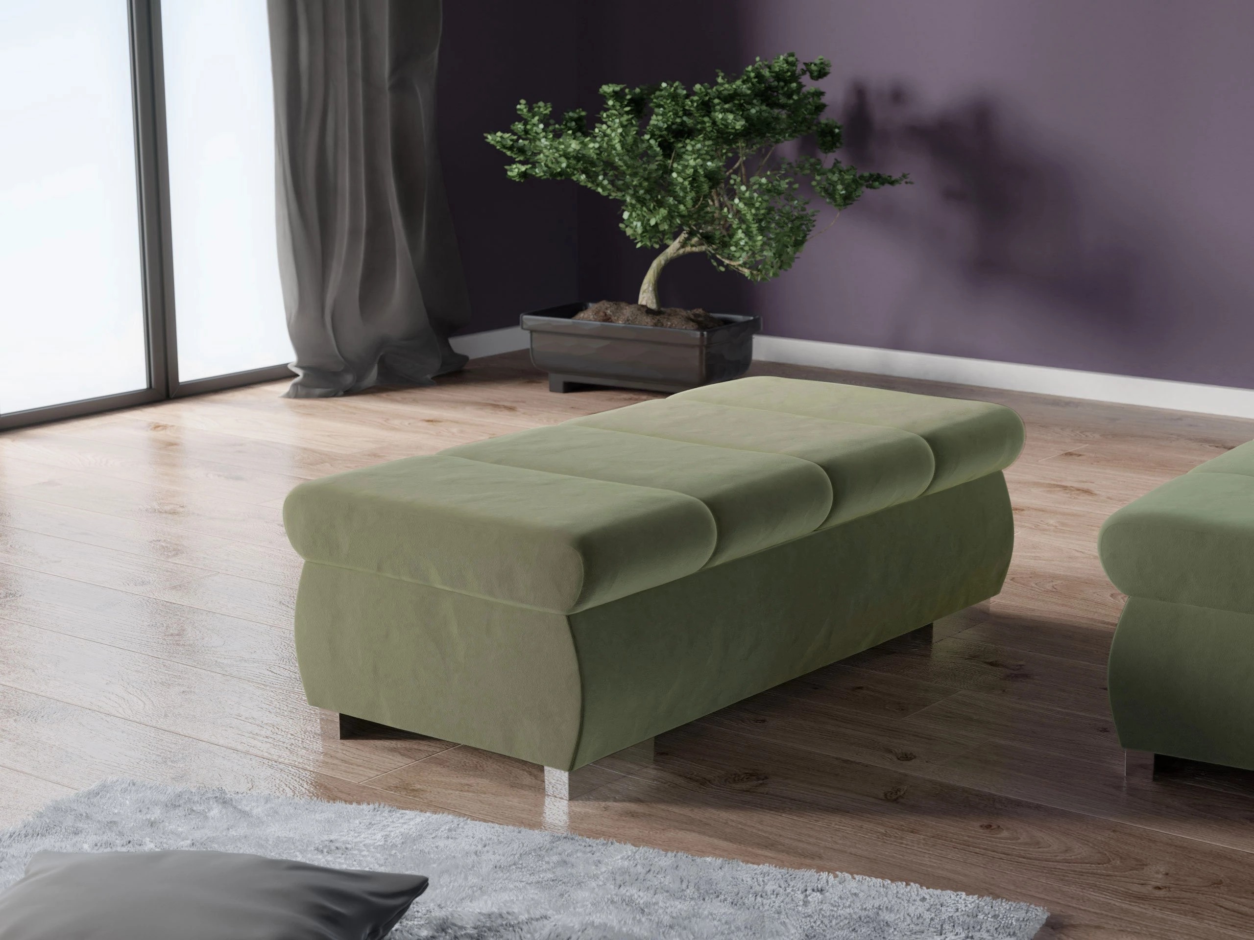 Upholstered bench Comfivo Olivetum I (Magic Velvet 2243)