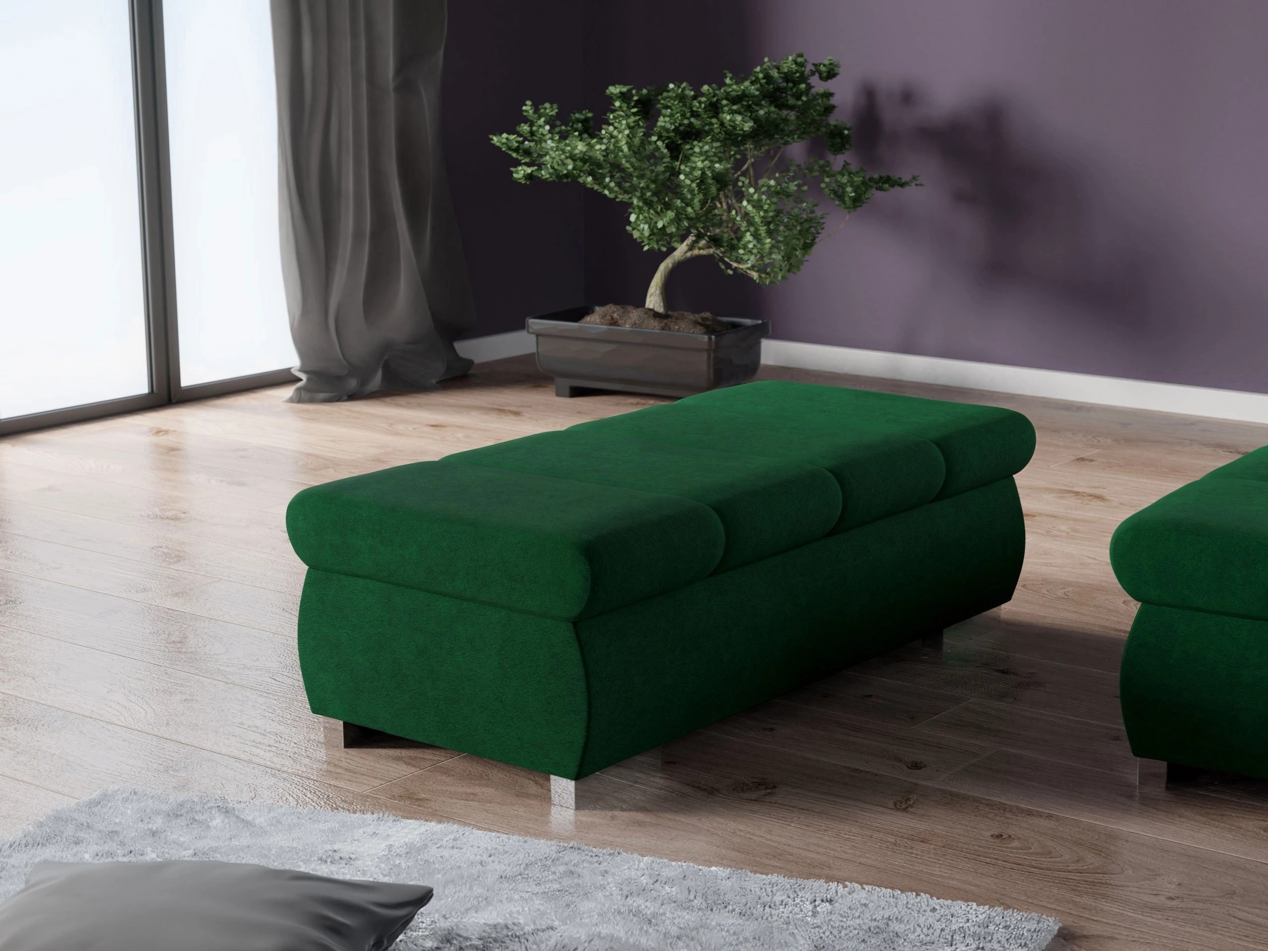 Upholstered bench Comfivo Olivetum I (Uttario Velvet 2951)