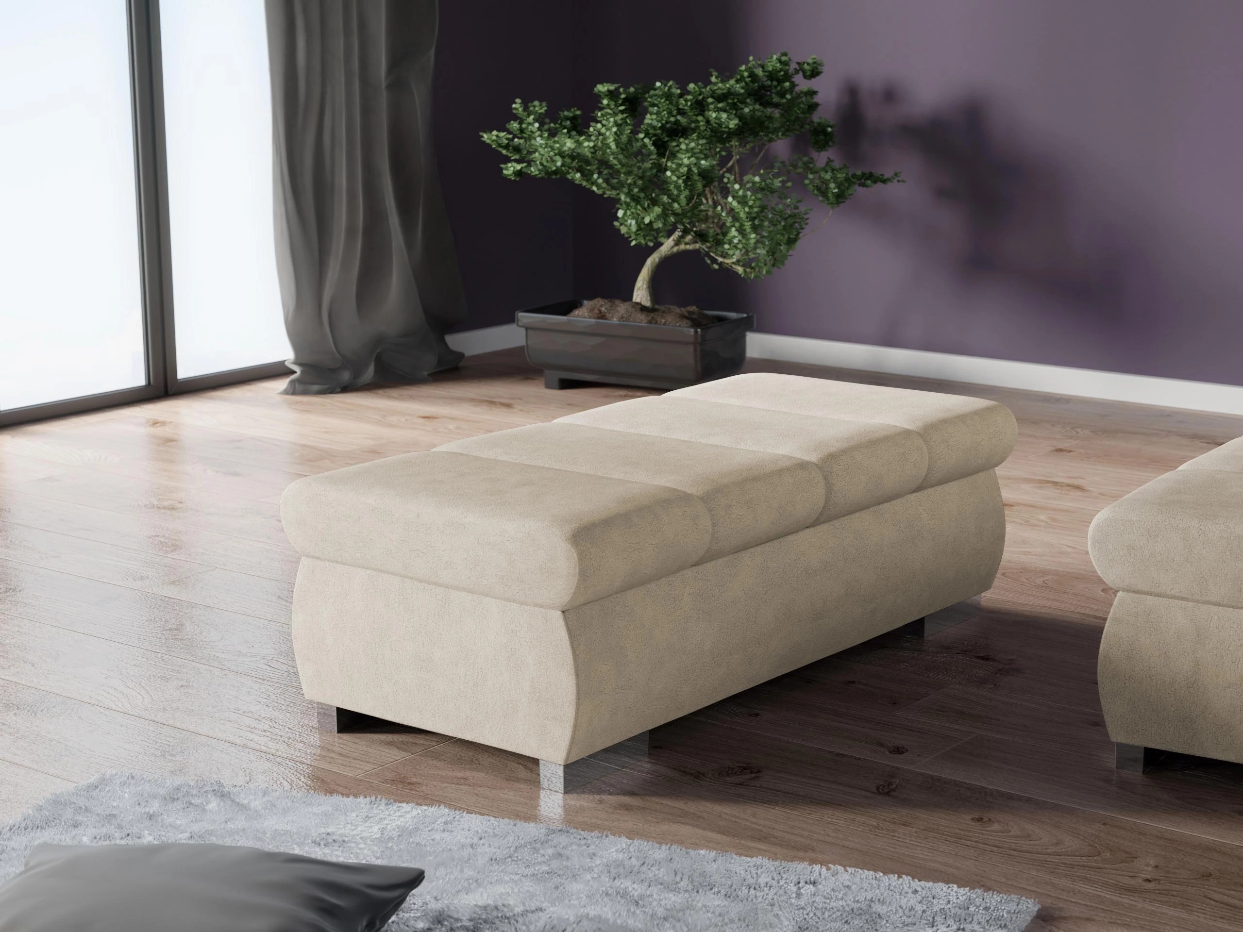 Upholstered bench Comfivo Olivetum I (Uttario Velvet 2979)