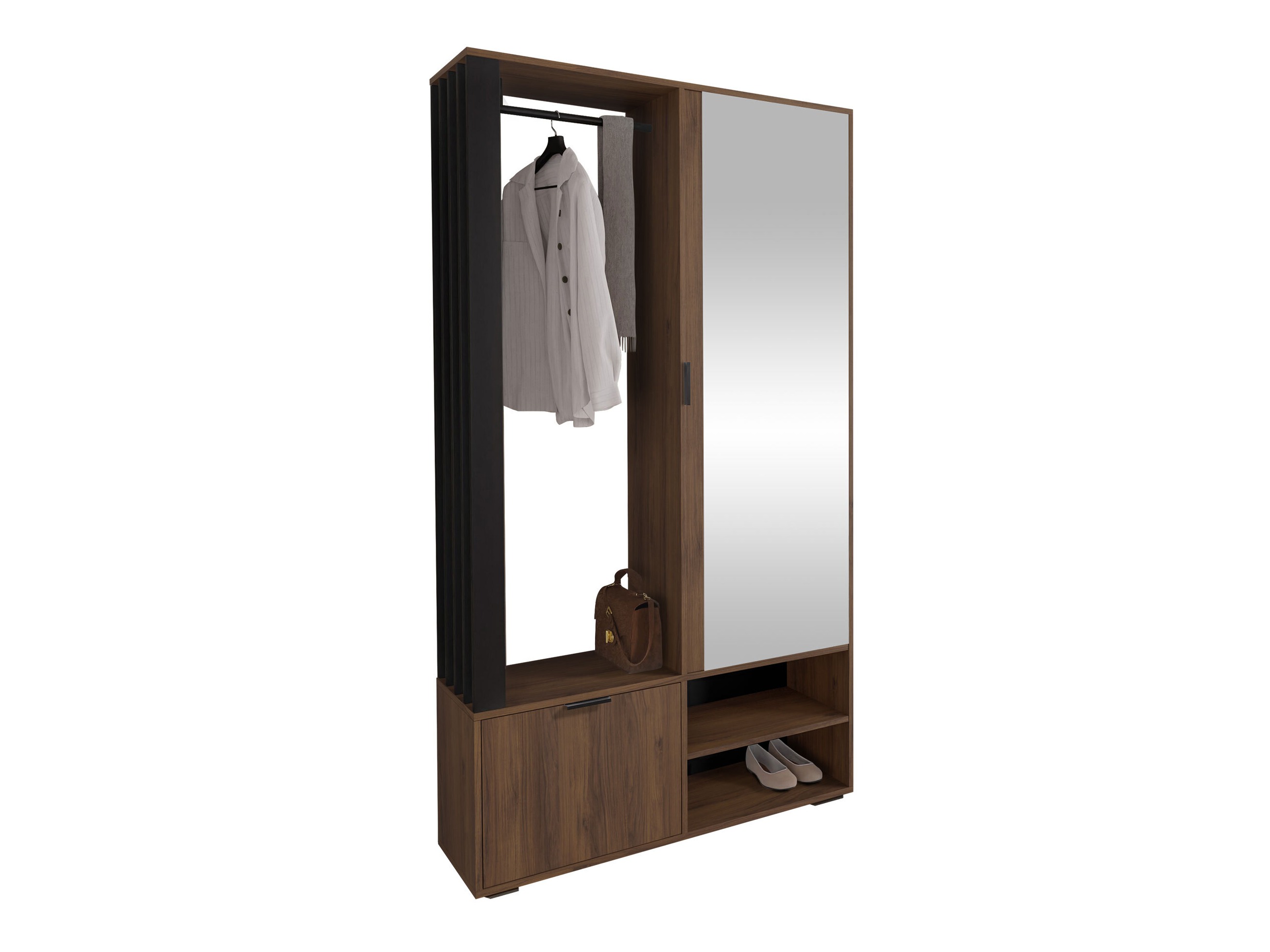 Hallway set Vinea (Walnut + Black)