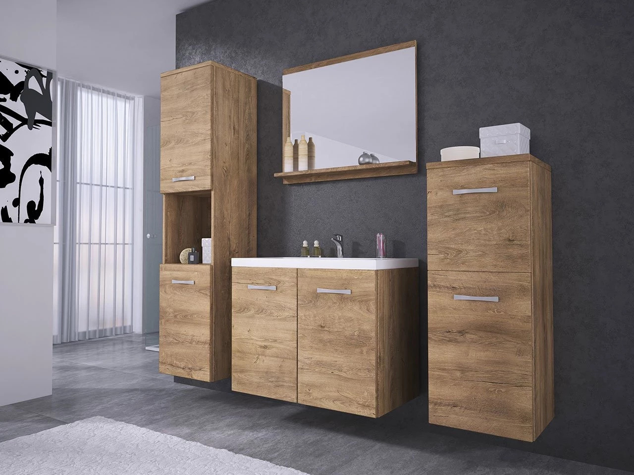 Bathroom set Sarasota 108 (Lefkas oak)