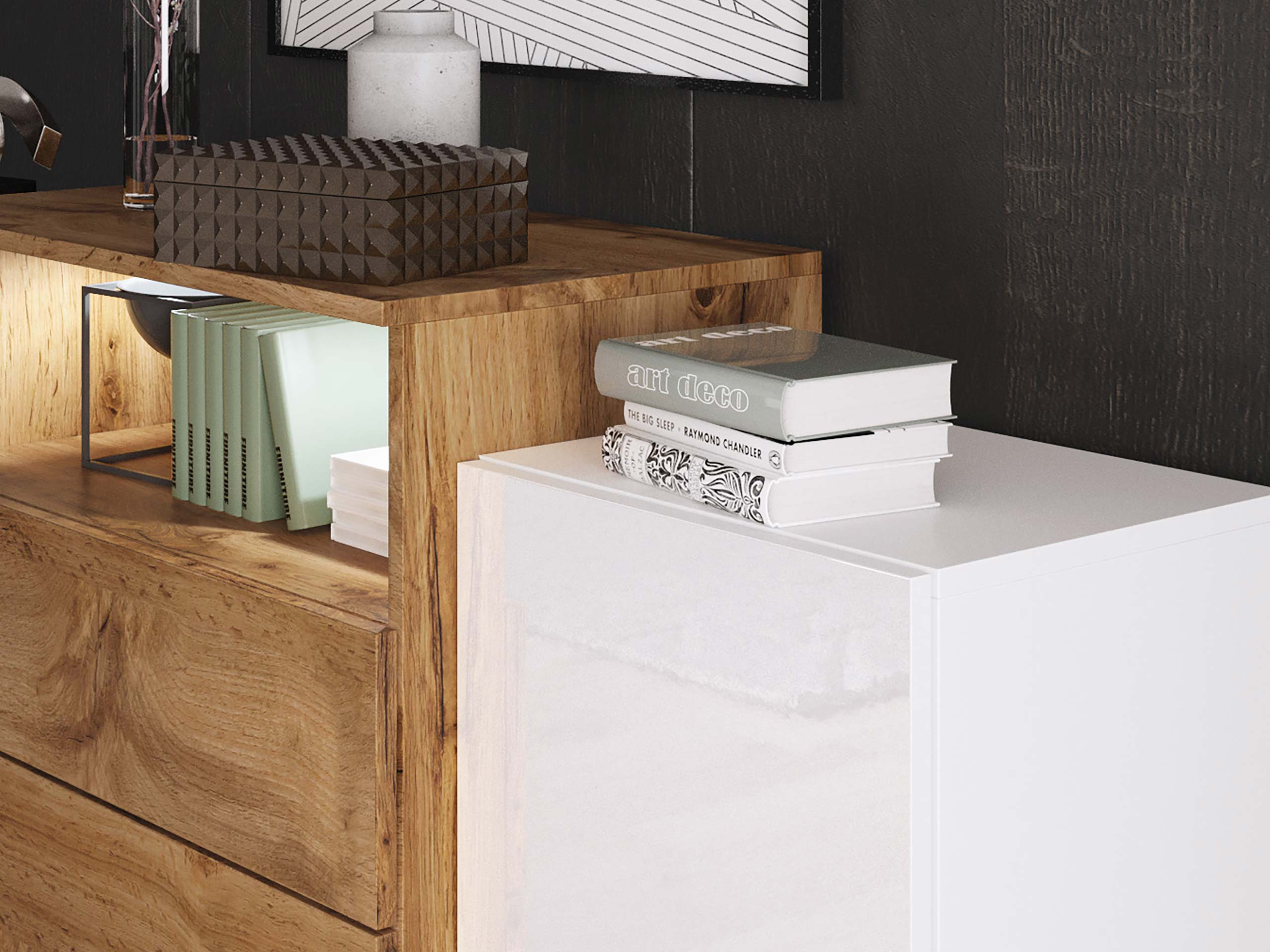 Chest of drawers Sarasota 127 (Wotan Oak)