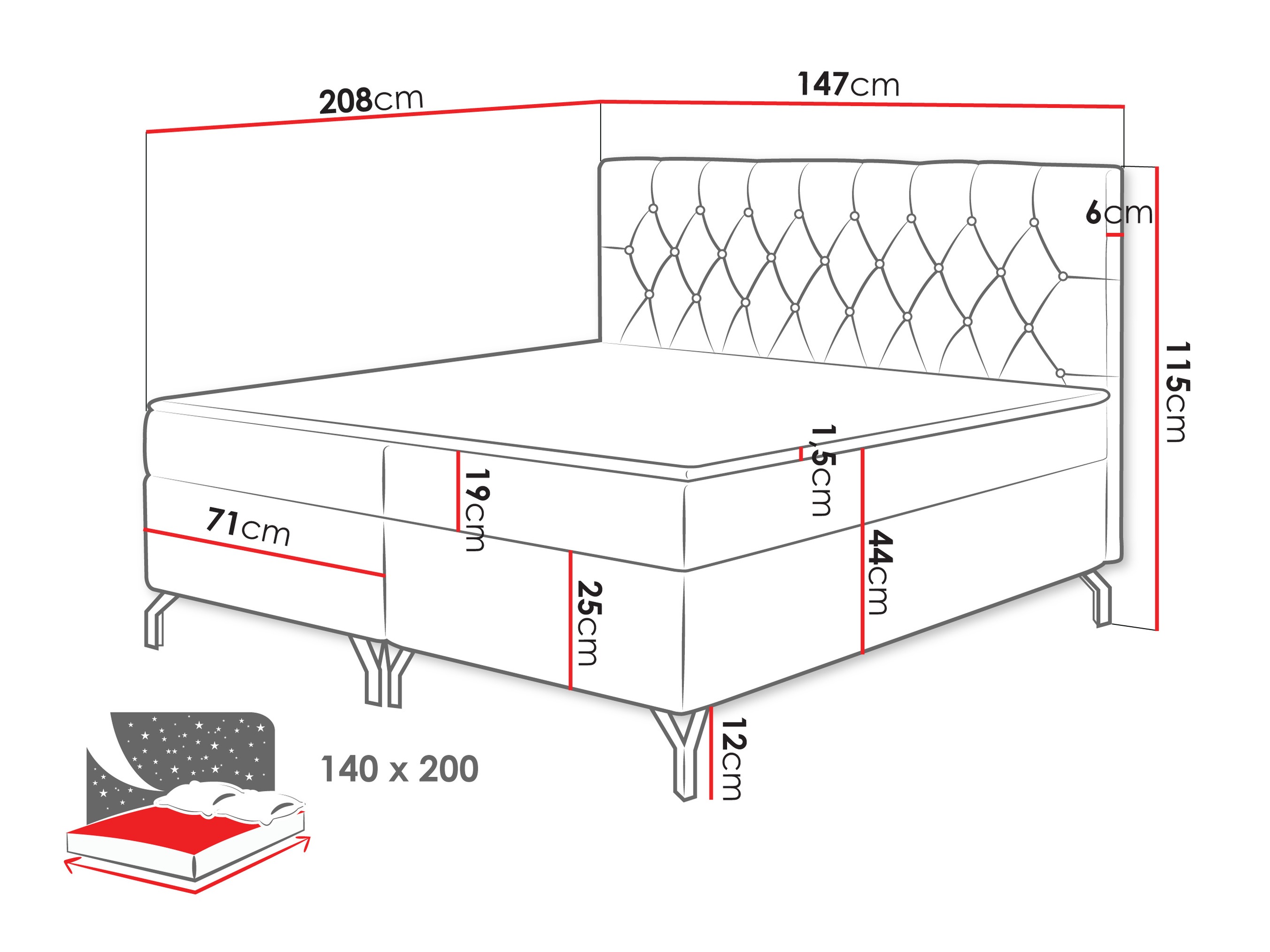 Continental bed Focus (Fresh 11)