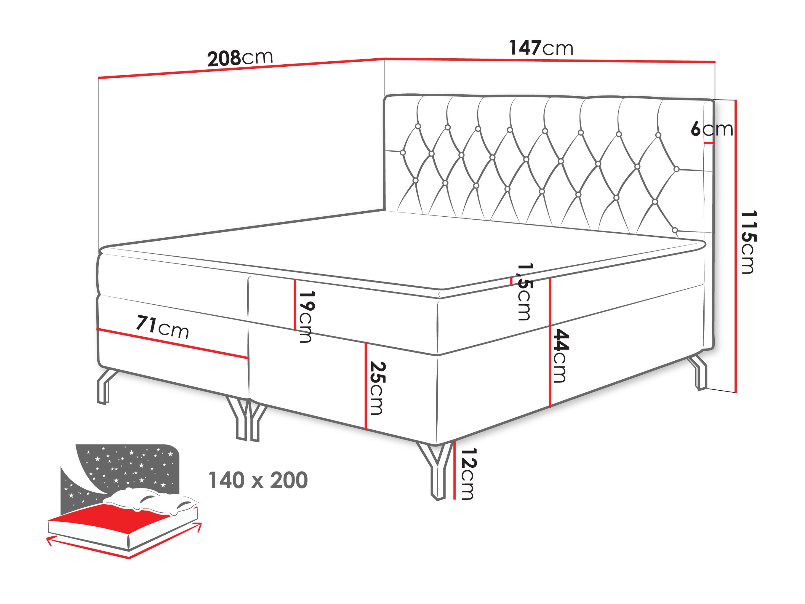 Continental bed Focus (Fresh 38)