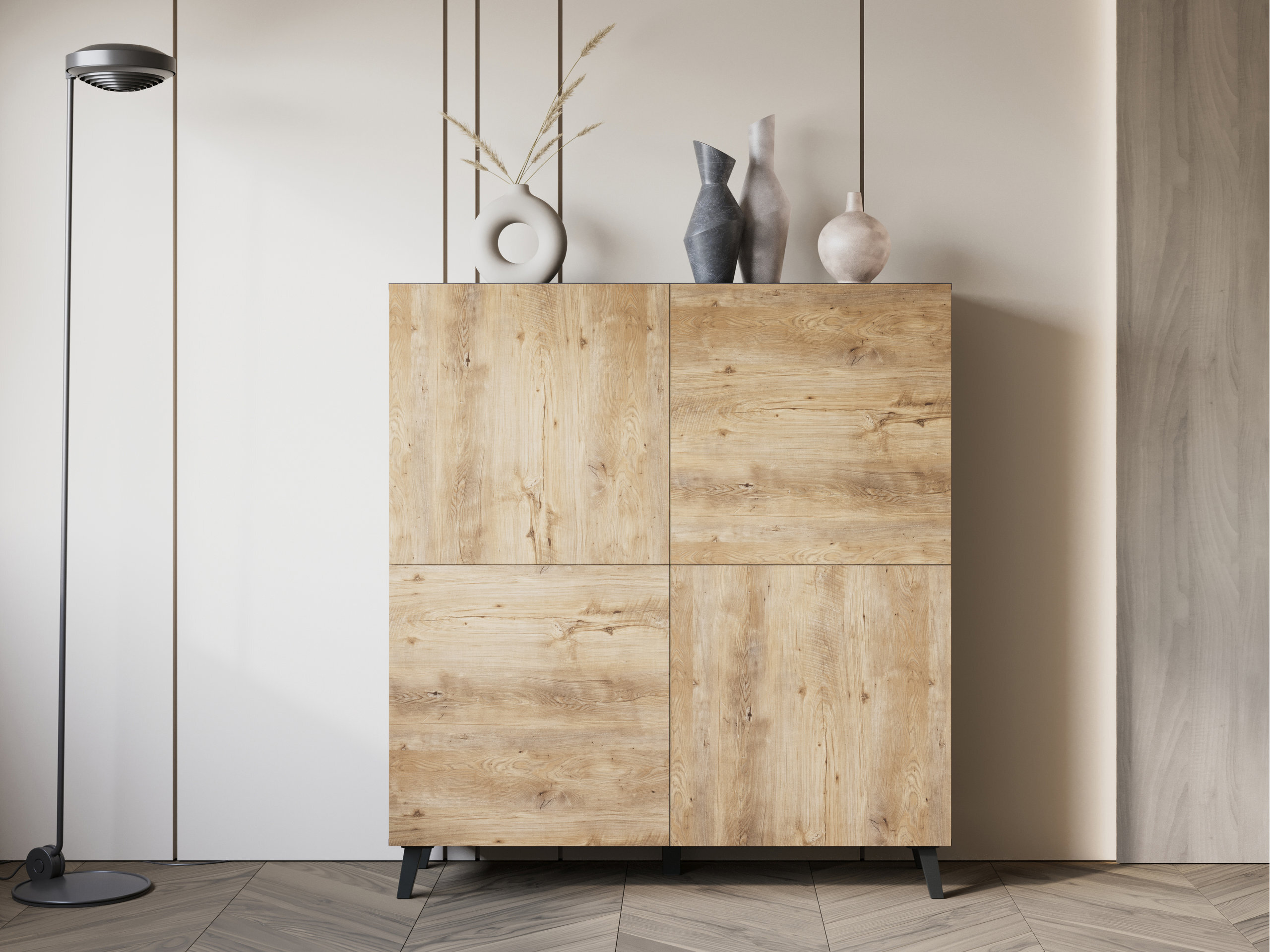 Sideboard Levtive 100 (Matera grey + Chestnut)