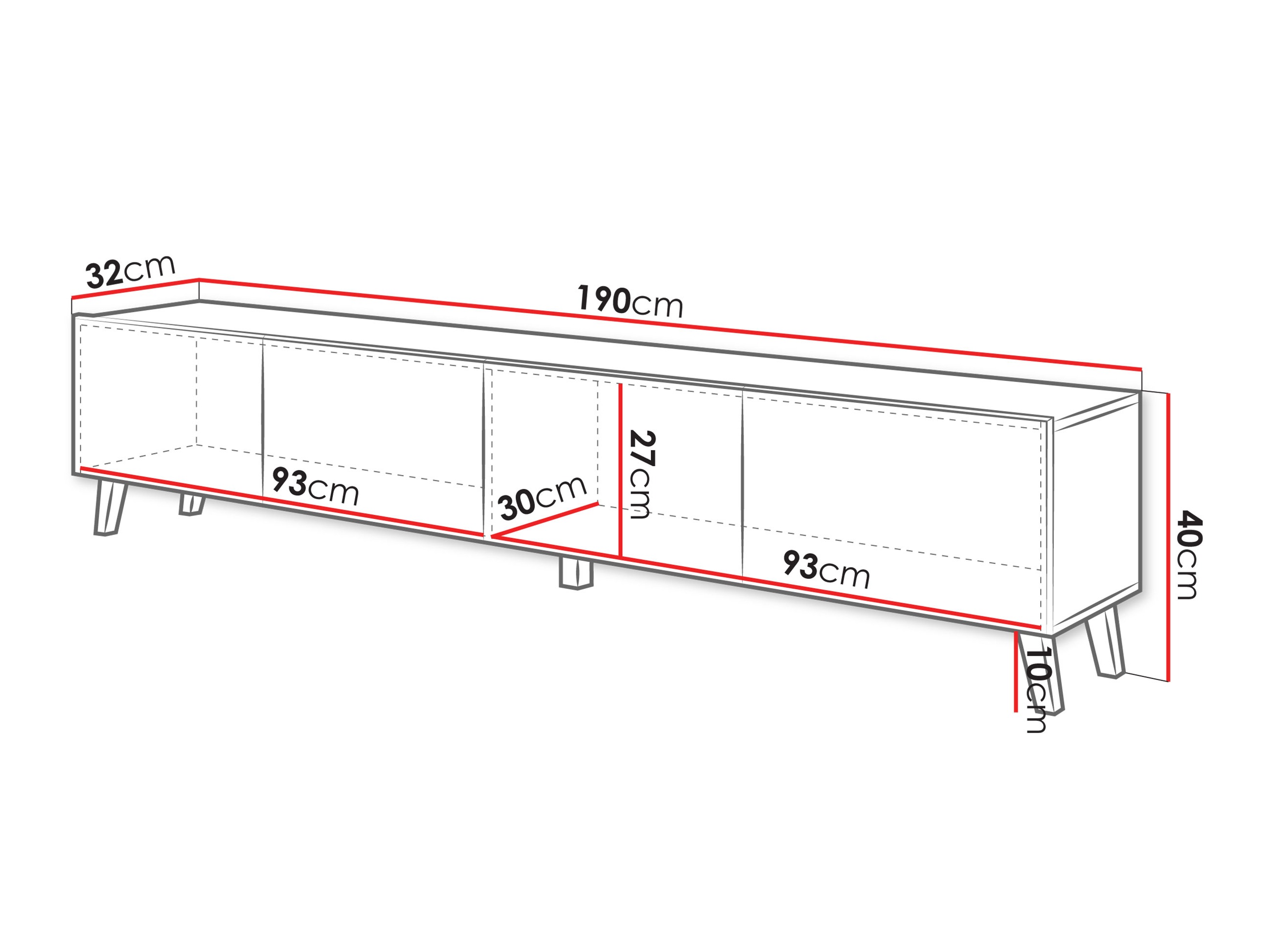 TV stand Levtive 101 (Graphite)