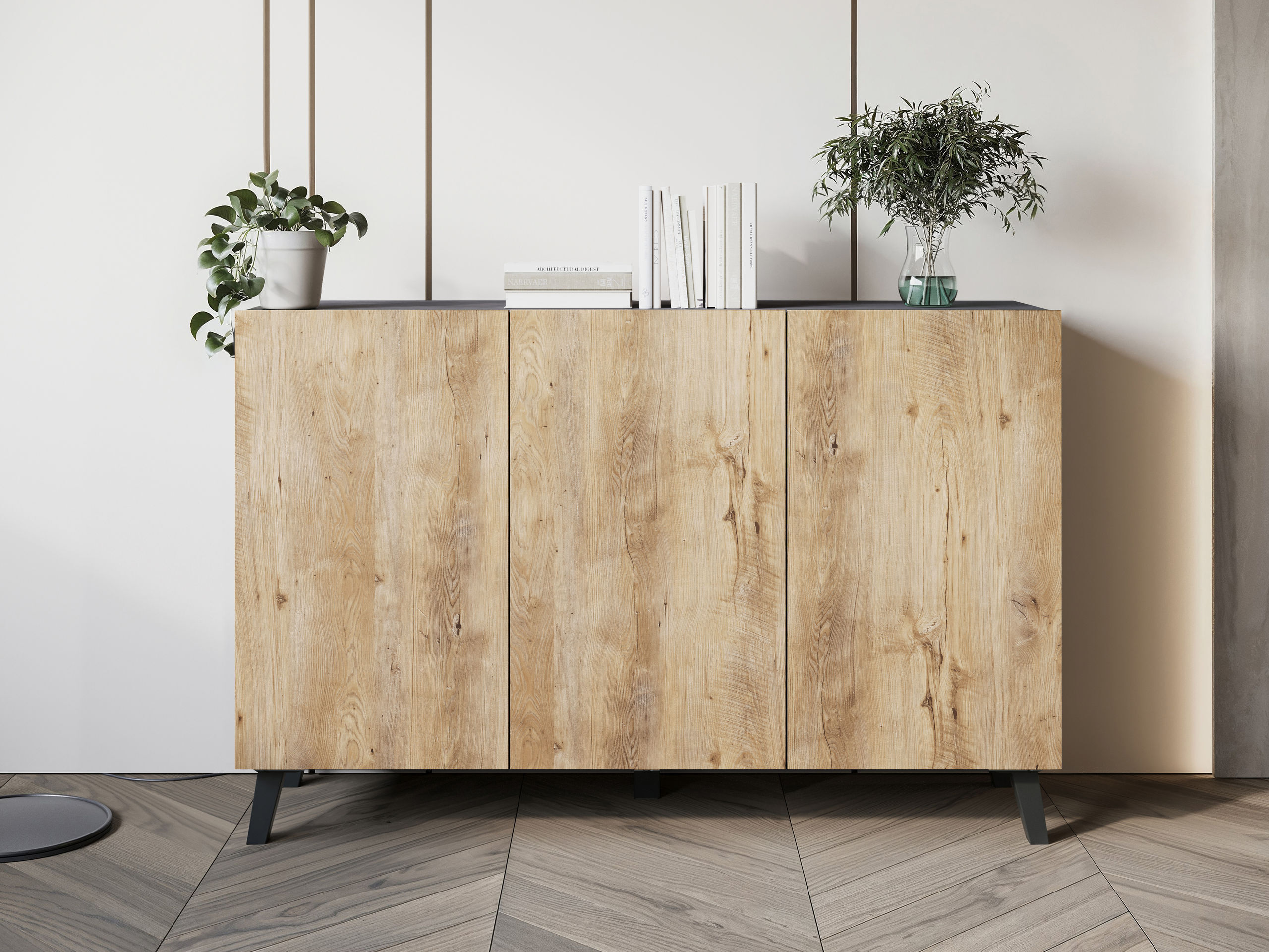 Sideboard Levtive 102 (Matera grey + Chestnut)