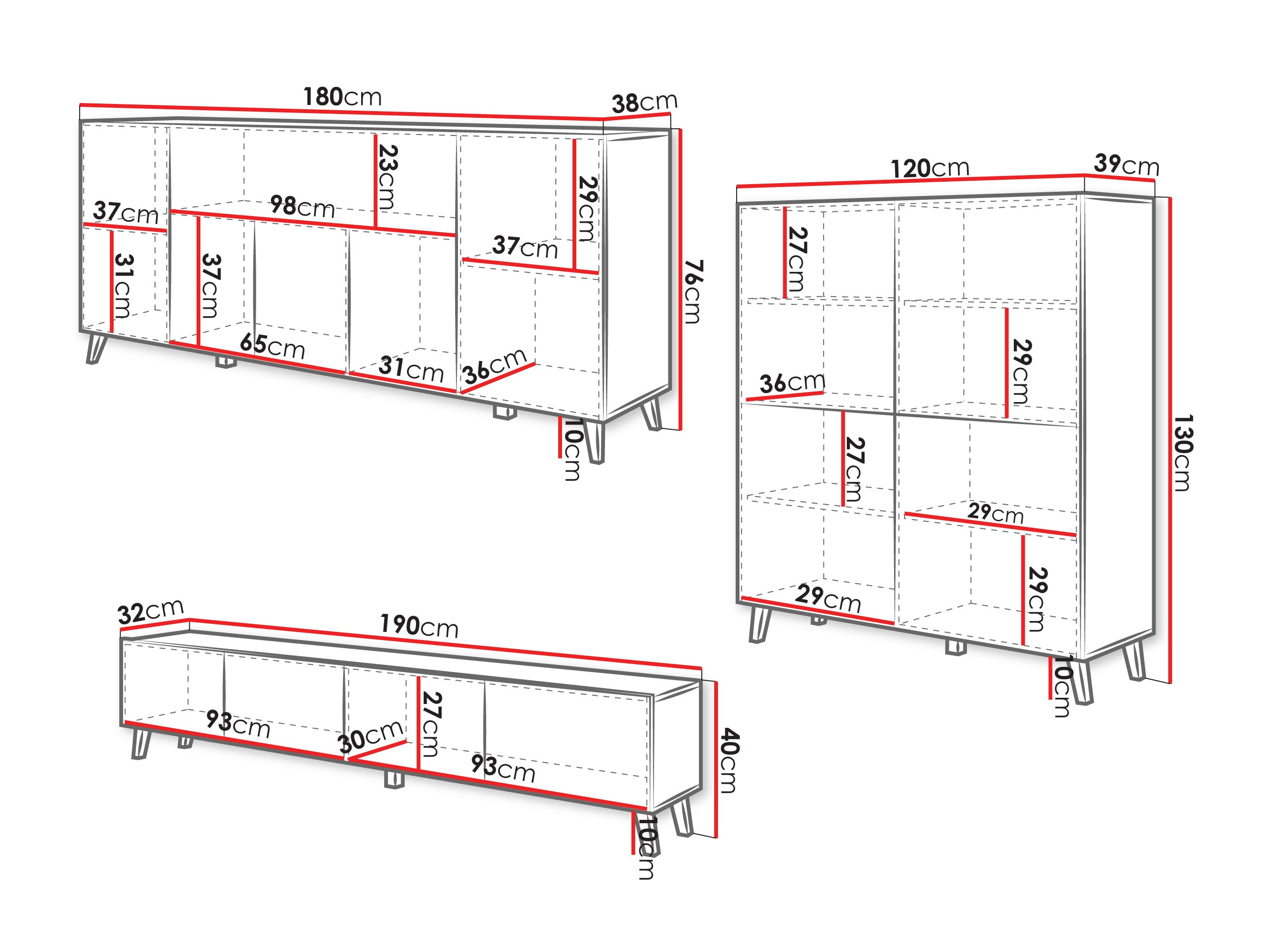 Living room set Levtive 104 (Graphite)