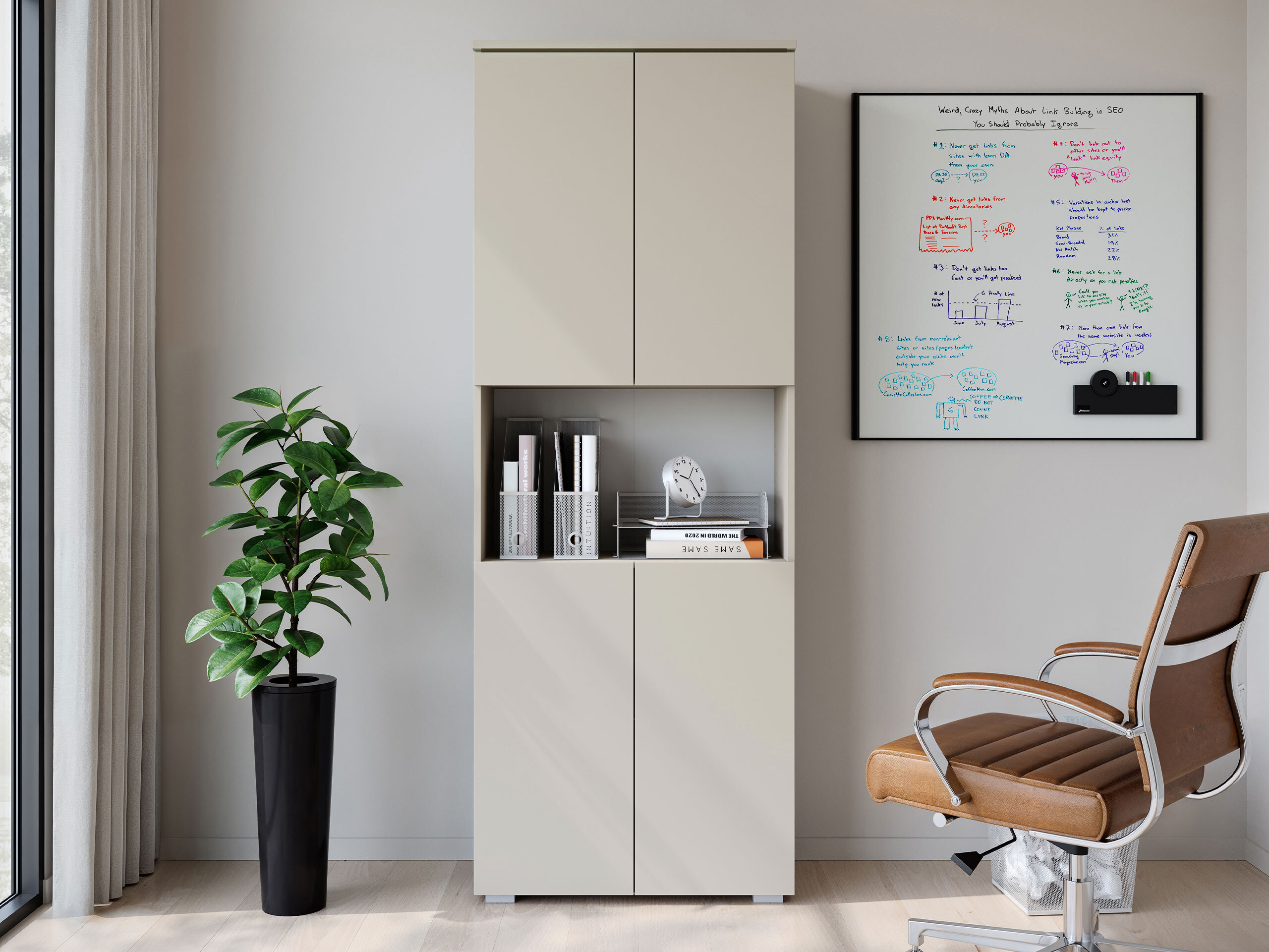 Bookcase Mirfivo 106 (Cashmere)