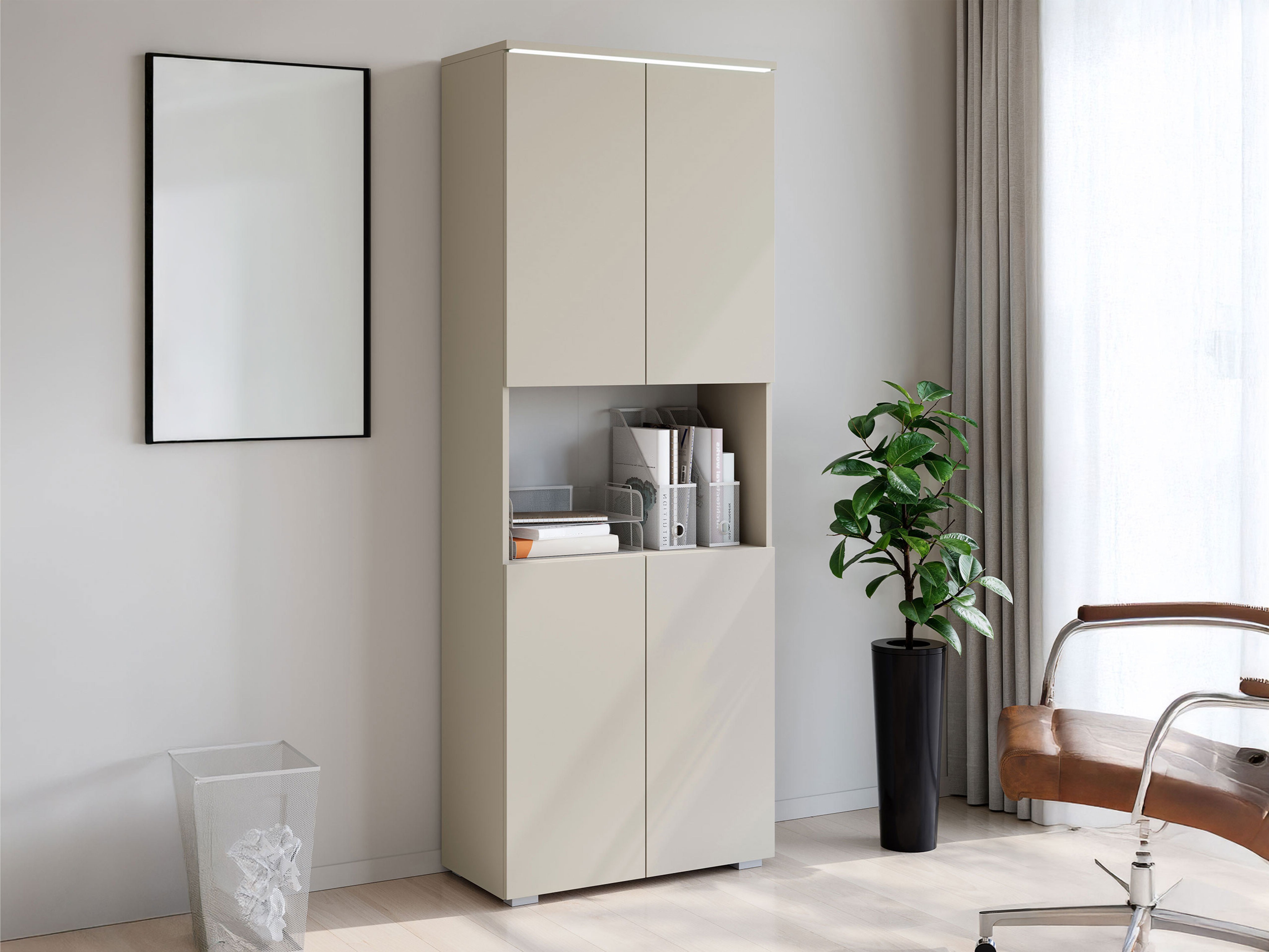 Bookcase Mirfivo 106 (Cashmere)