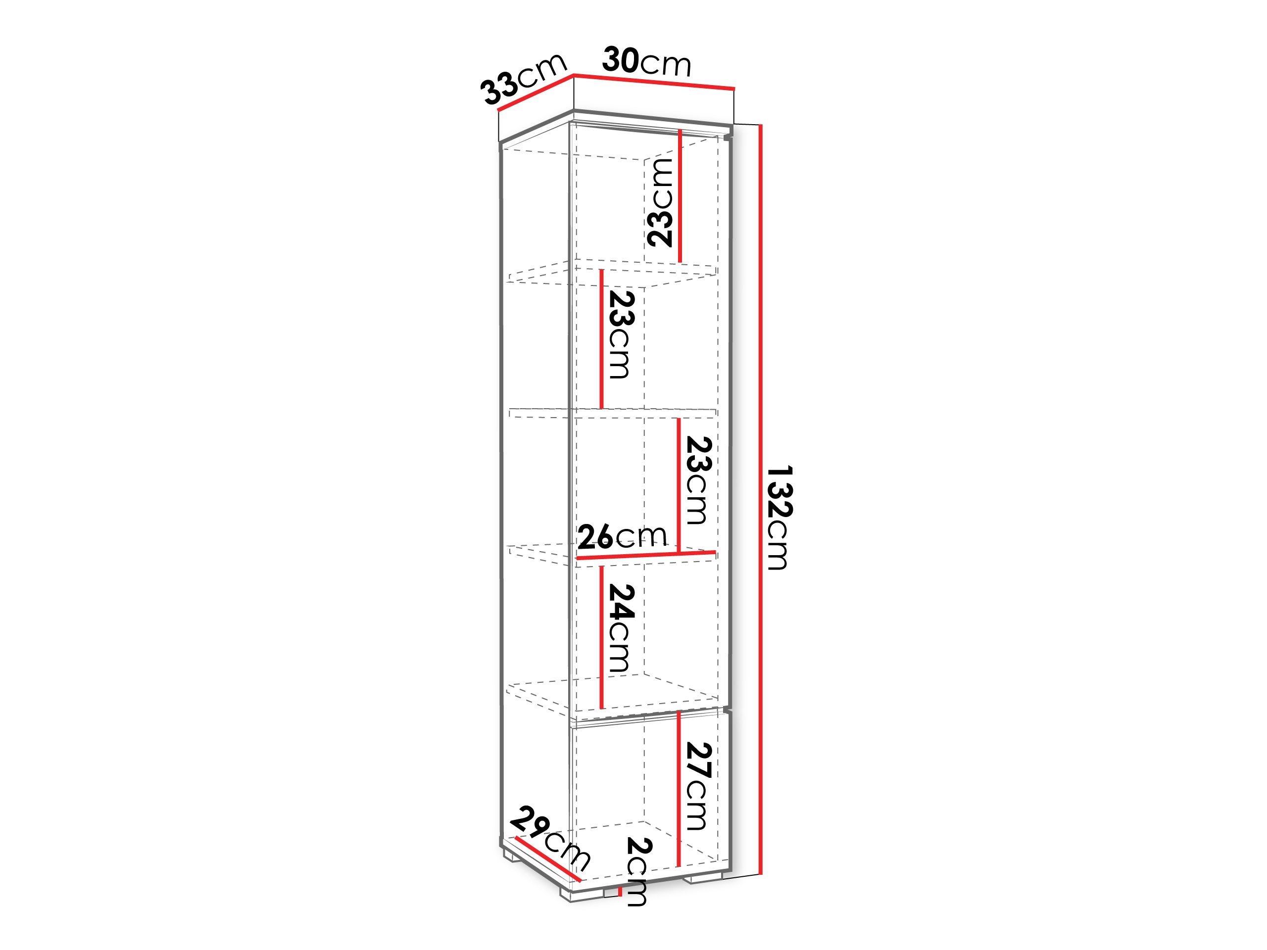 Bookcase Mirfivo 108 (Cashmere)