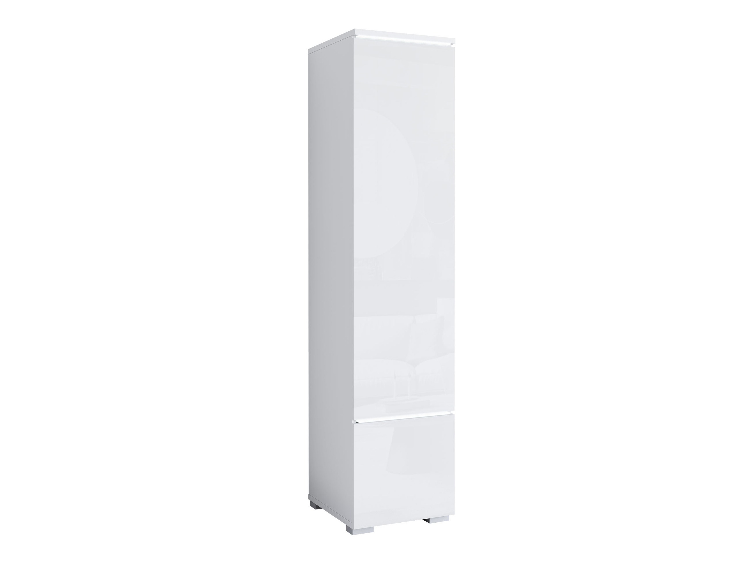 Bookcase Mirfivo 108 (White + Glossy white)