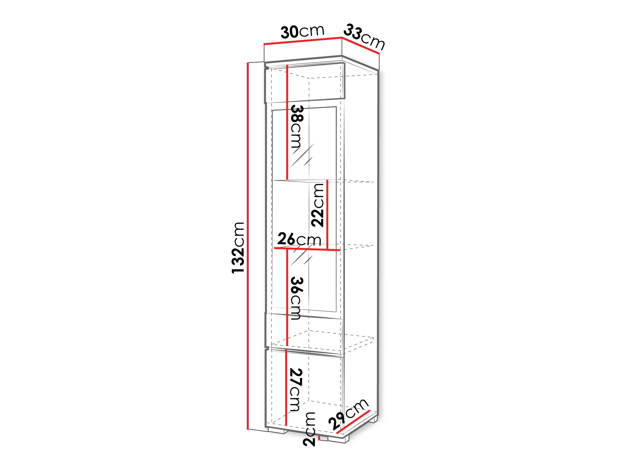 Bookcase Mirfivo 109 (White + Glossy white)