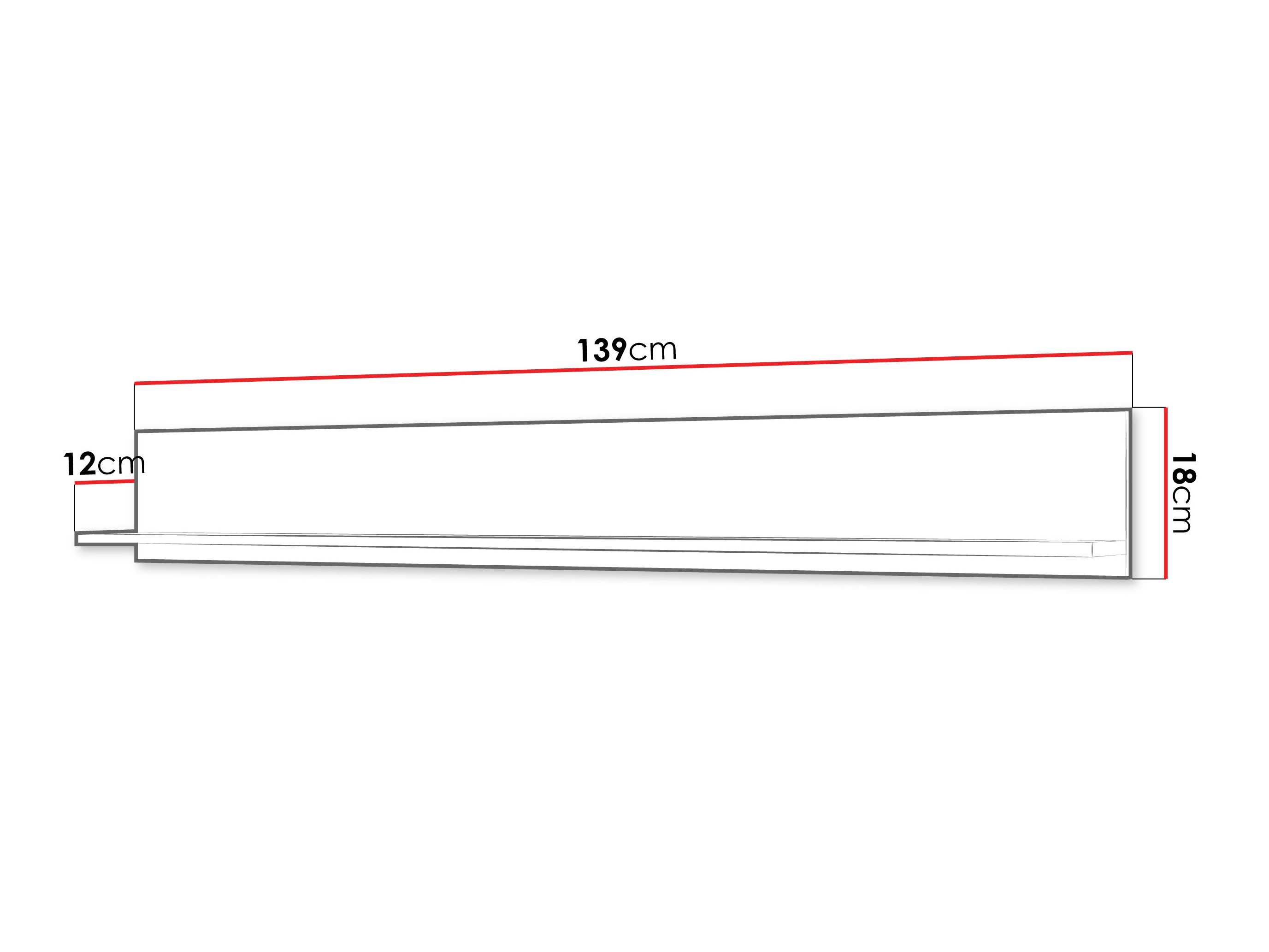 Wall shelf Mirfivo 105 (Cashmere)