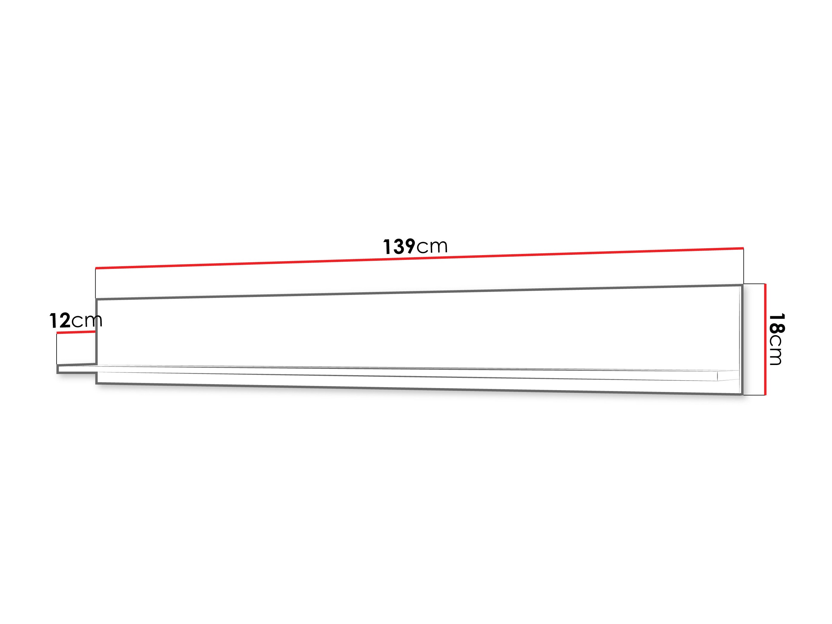 Wall shelf Mirfivo 105 (White)