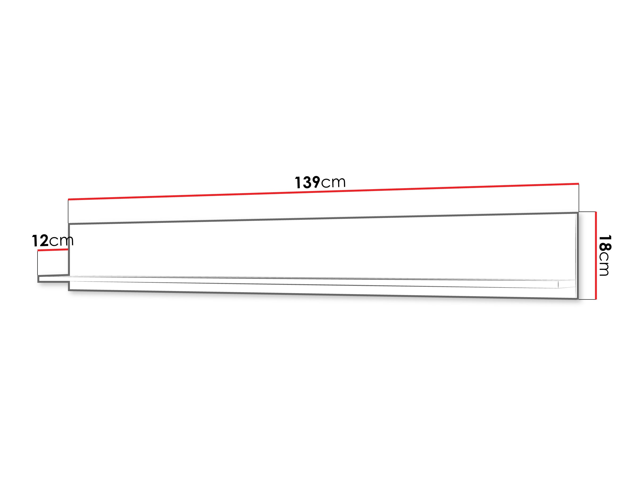 Wall shelf Mirfivo 105 (Wotan Oak)
