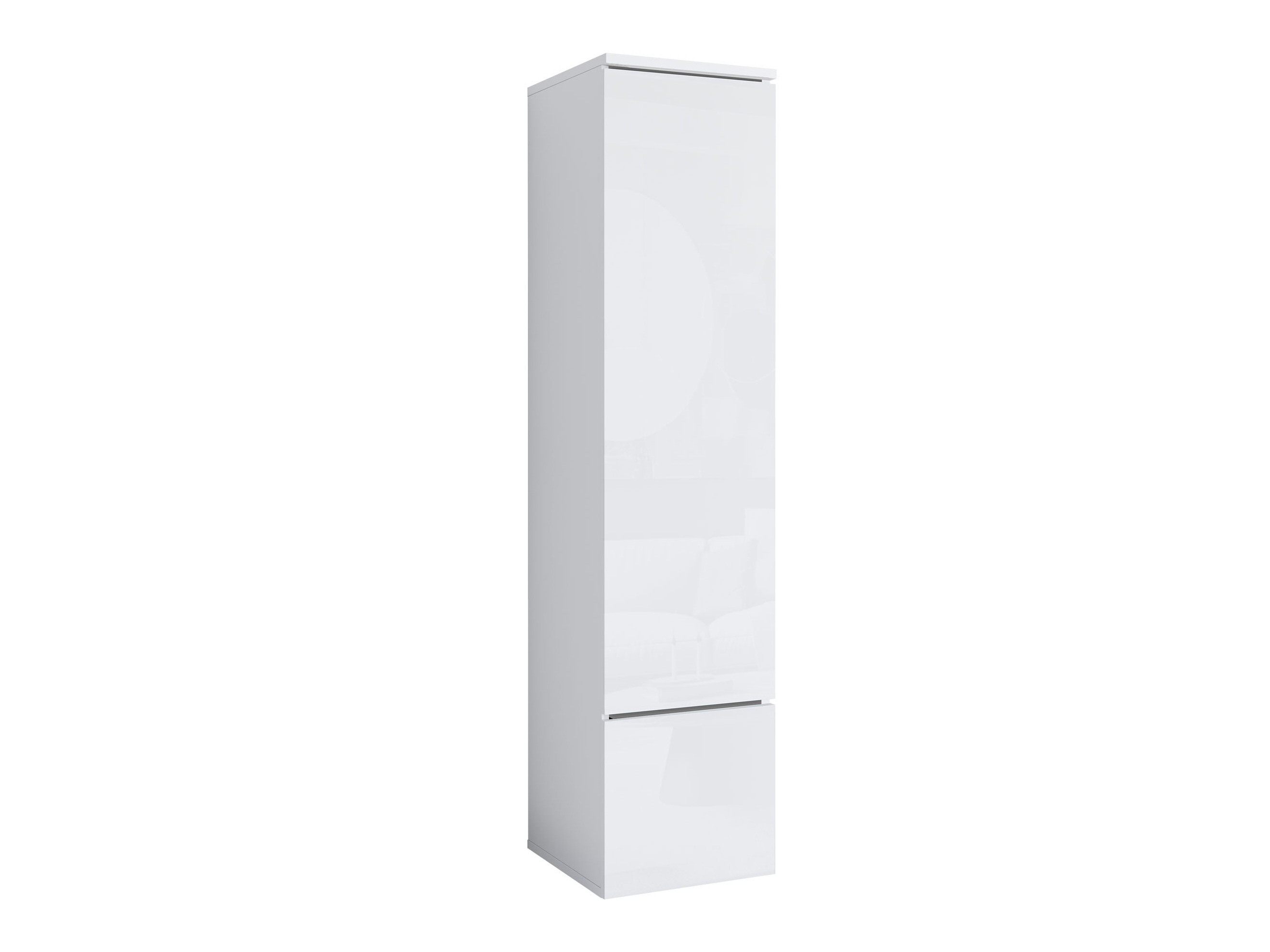Bookcase Mirfivo 108 (White + Glossy white)