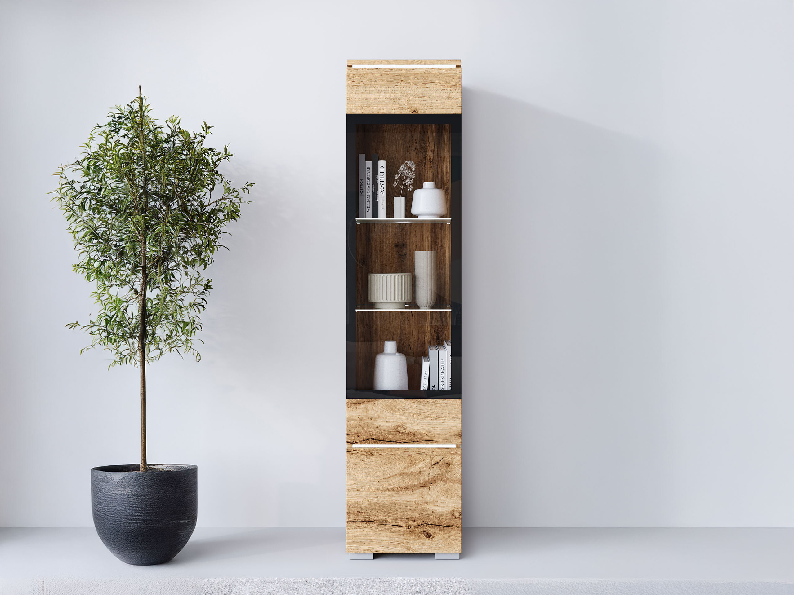 Bookcase Mirfivo 109 (Wotan Oak)