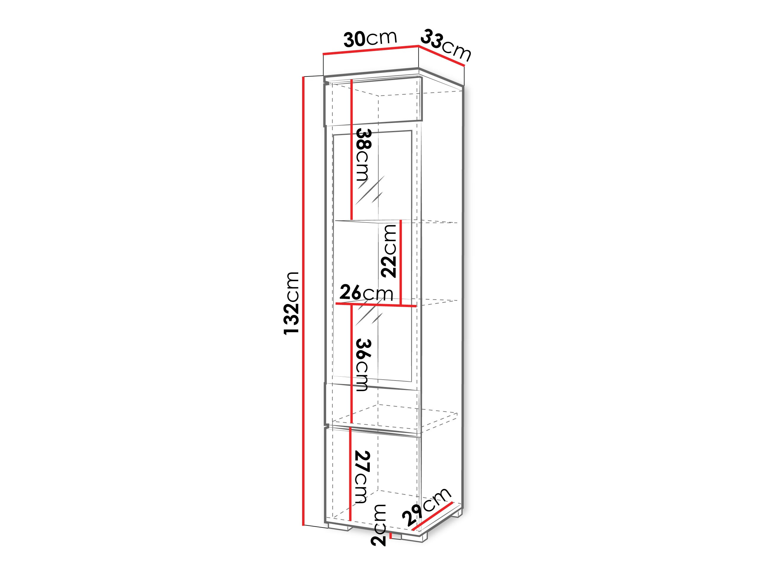Bookcase Mirfivo 109 (Wotan Oak)
