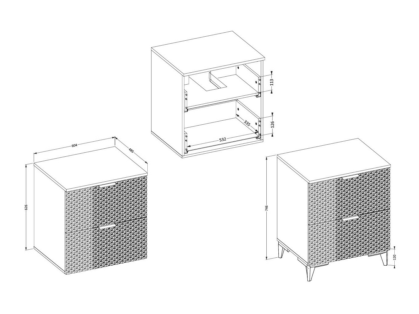 Standing bathroom cabinet for washbasin Liretu 101 (White)