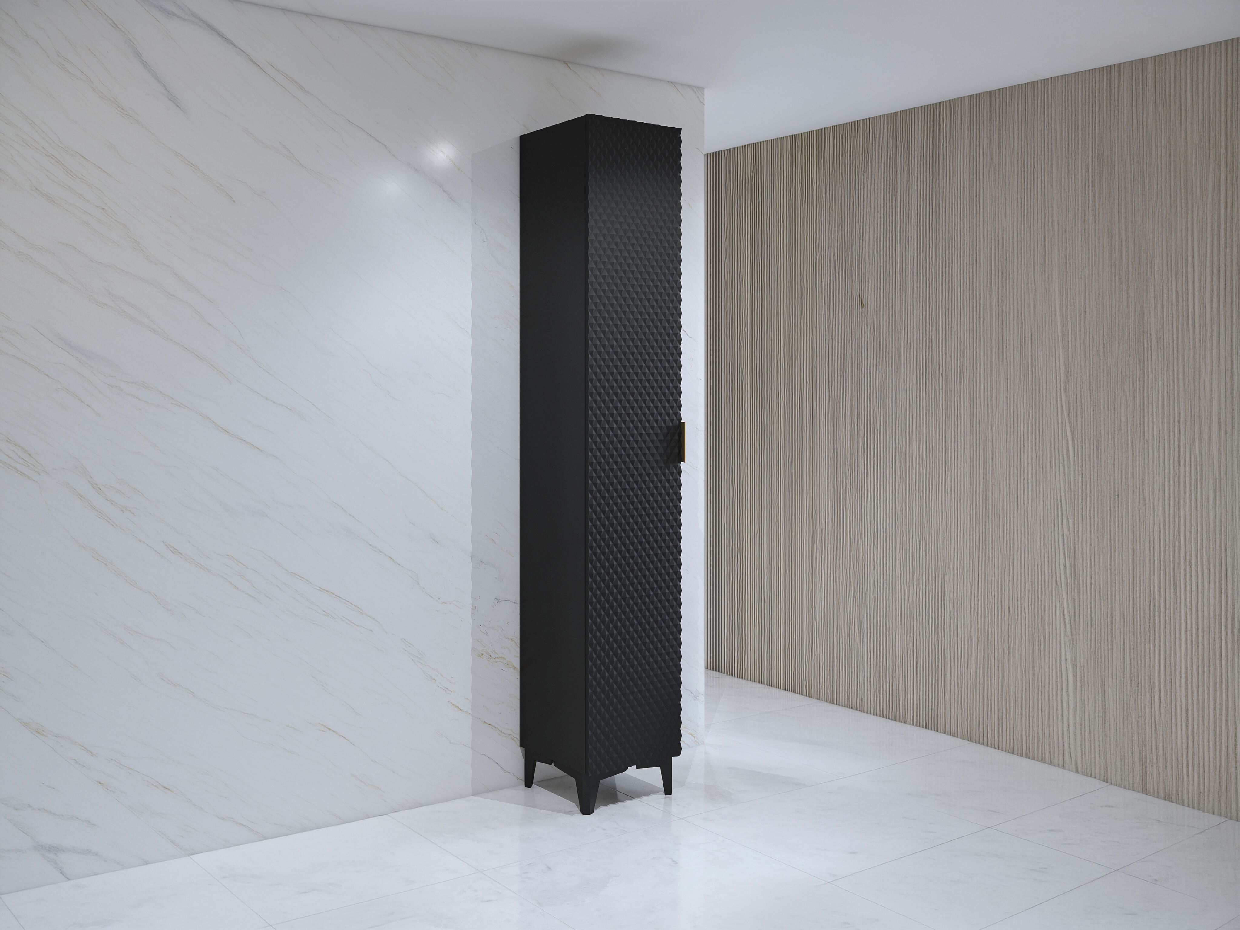 Standing bathroom cabinet Liretu 100 (Black)