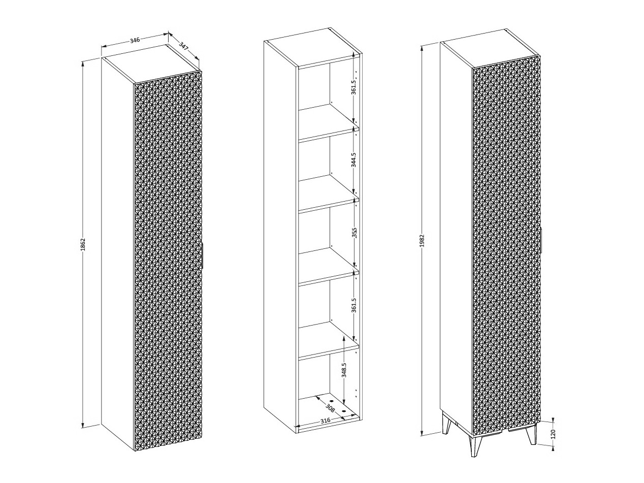 Standing bathroom cabinet Liretu 100 (Black)