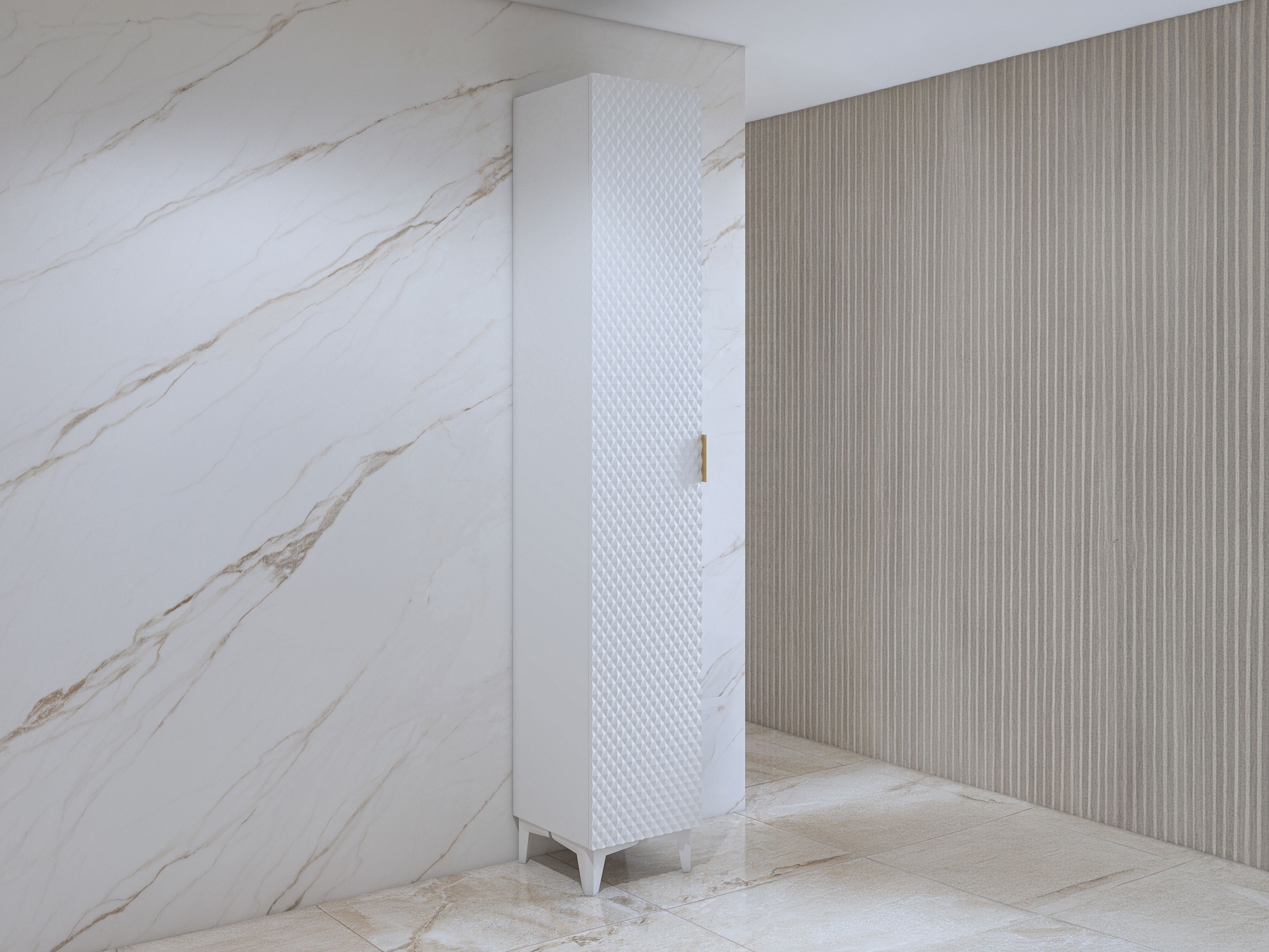 Standing bathroom cabinet Liretu 100 (White)