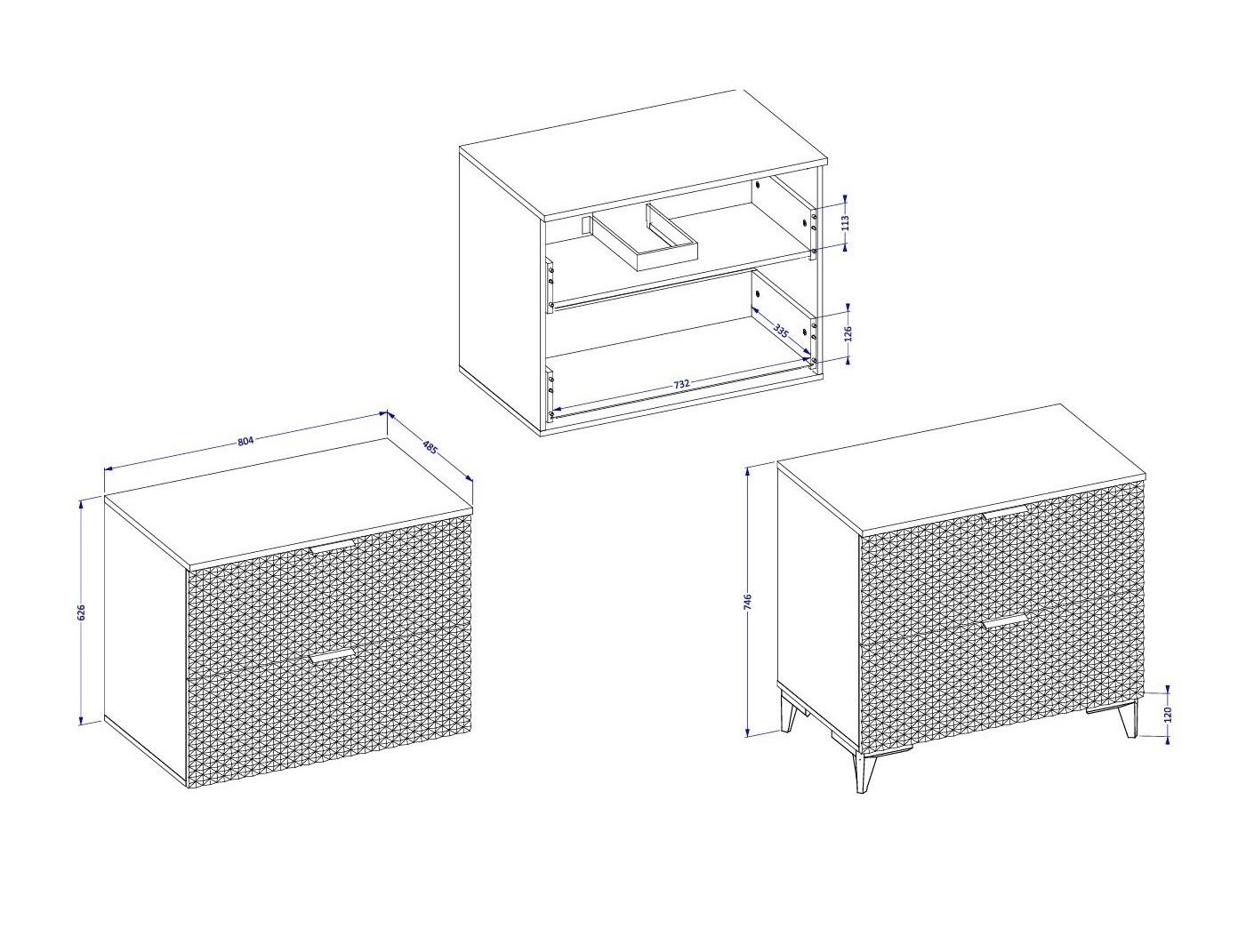 Standing bathroom cabinet for washbasin Liretu 102 (White)