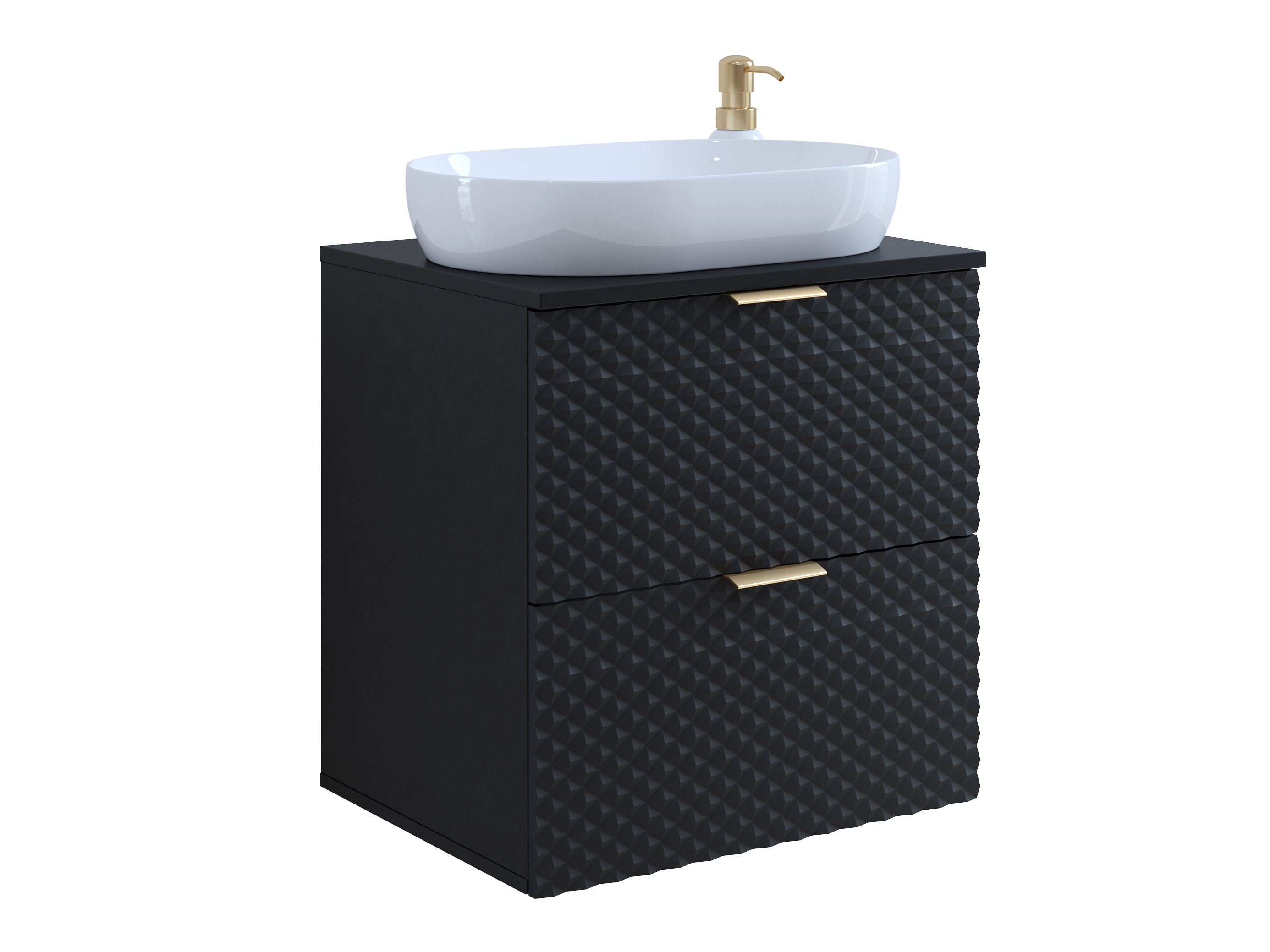 Wall-mounted bathroom cabinet for washbasin Liretu 106 (Black)